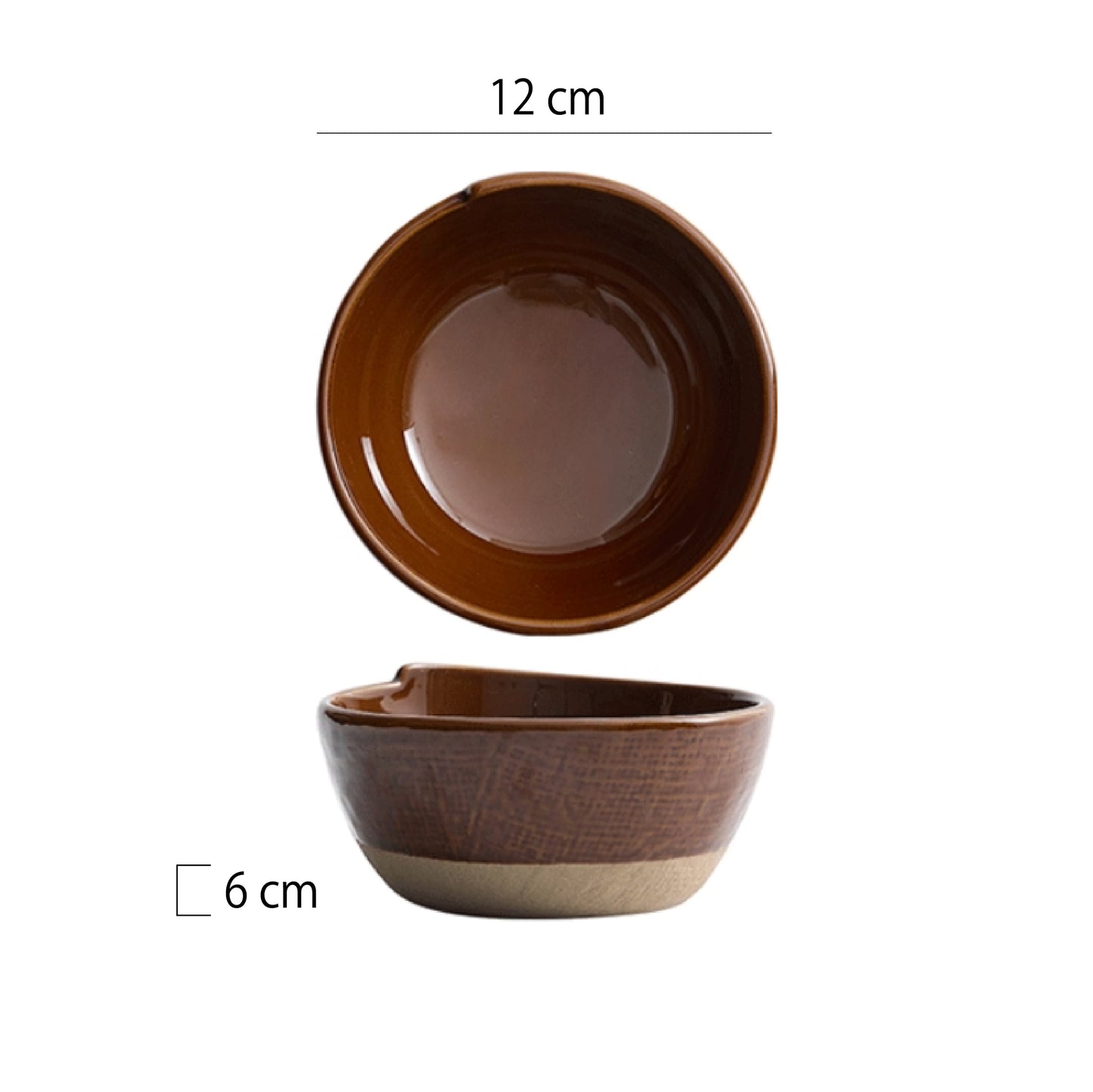 粗陶布紋摺紙碗 | 2色 | 直徑9.9~15 cm 陶瓷 醬料碗