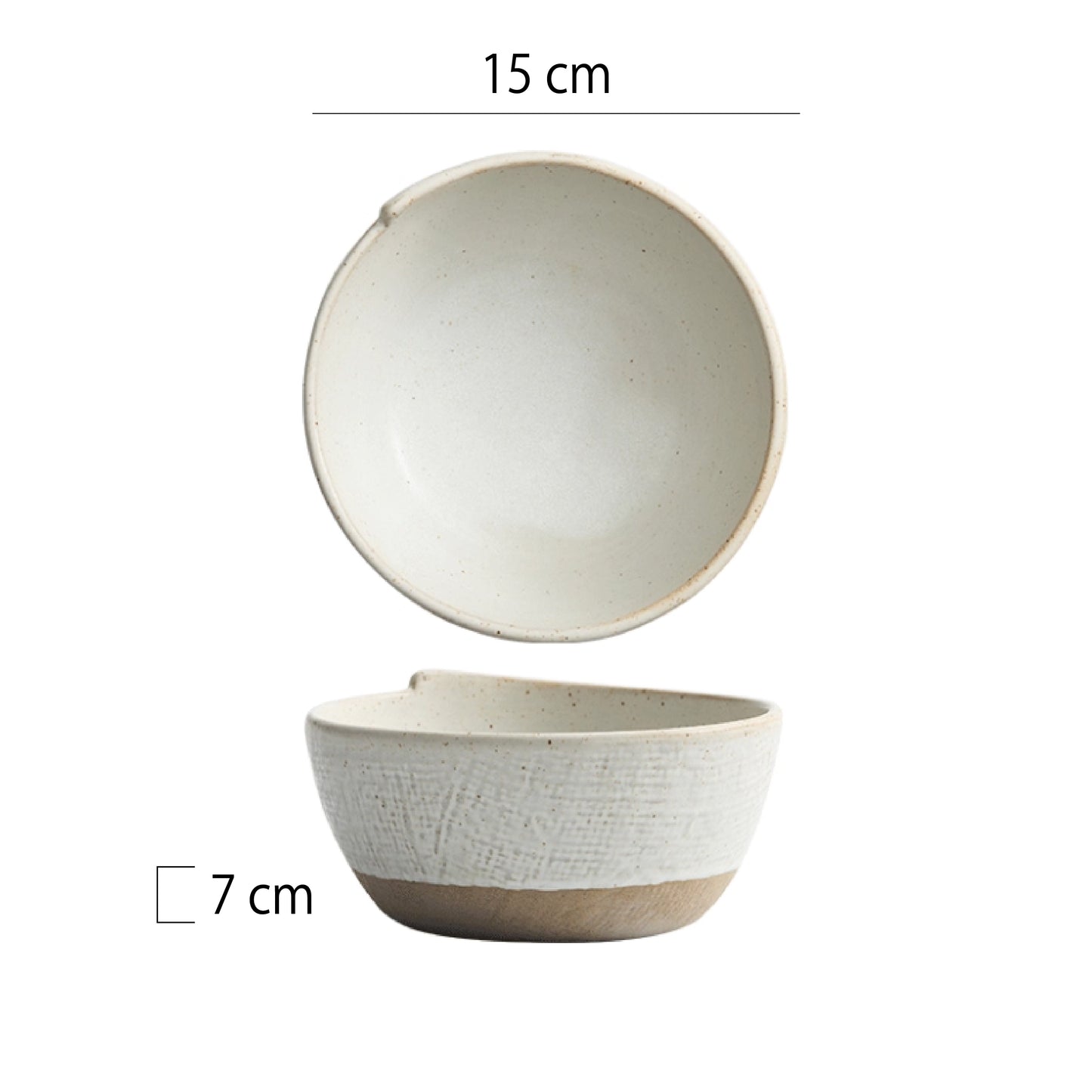 粗陶布紋摺紙碗 | 2色 | 直徑9.9~15 cm 陶瓷 醬料碗