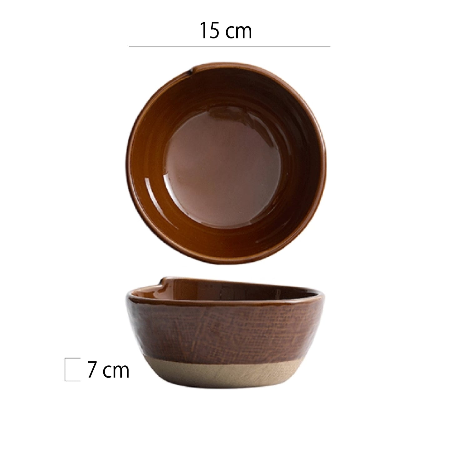 粗陶布紋摺紙碗 | 2色 | 直徑9.9~15 cm 陶瓷 醬料碗