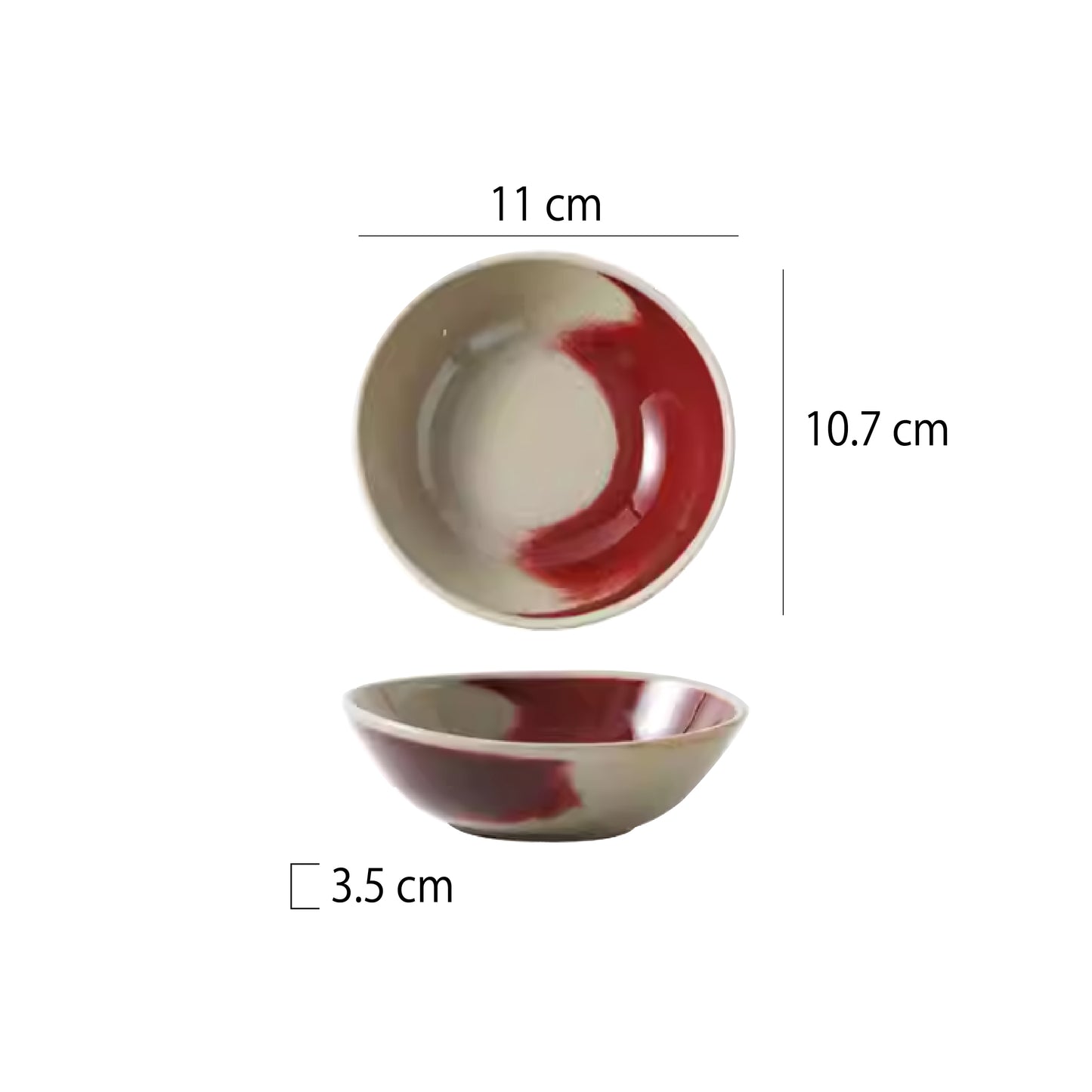 彩染陶瓷不規則亮光碟 | 3色 | 直徑11~19.4 cm 陶瓷 醬料碗