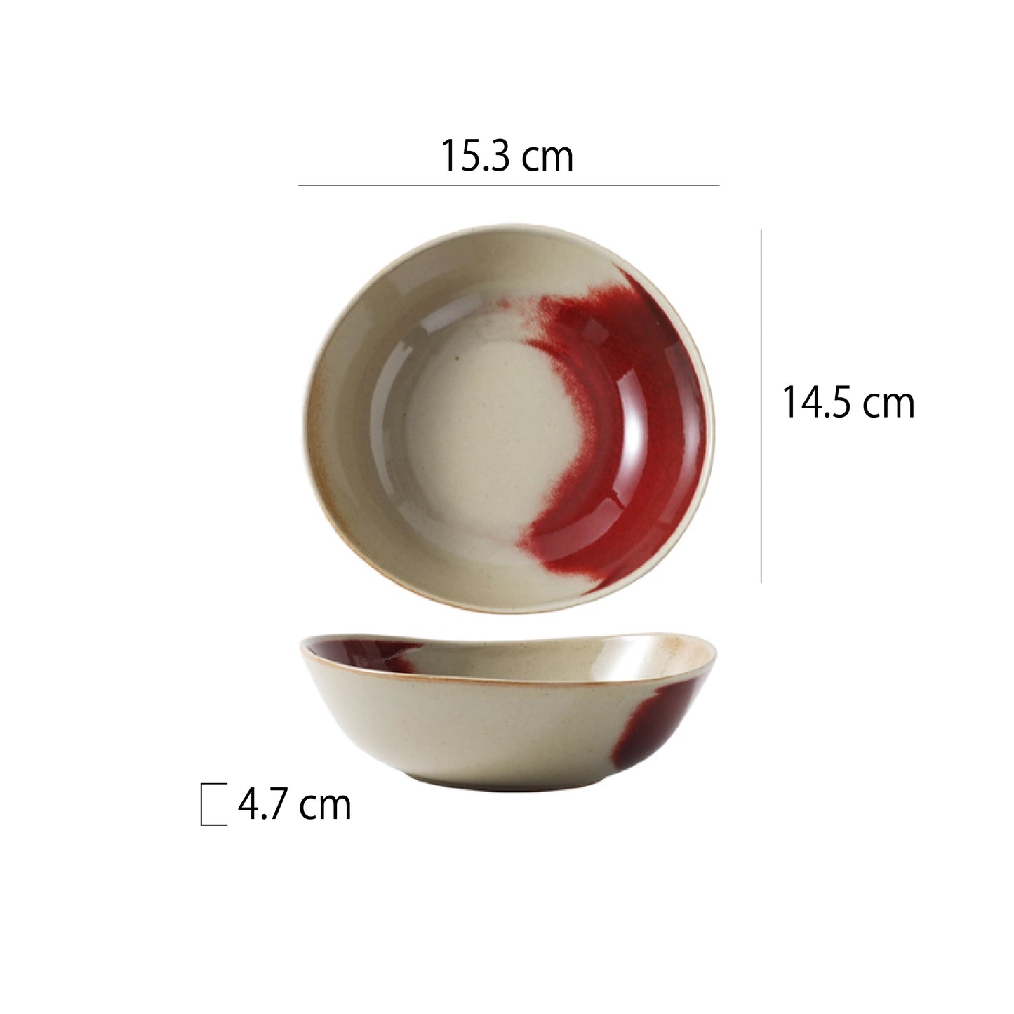 彩染陶瓷不規則亮光碟 | 3色 | 直徑11~19.4 cm 陶瓷 醬料碗