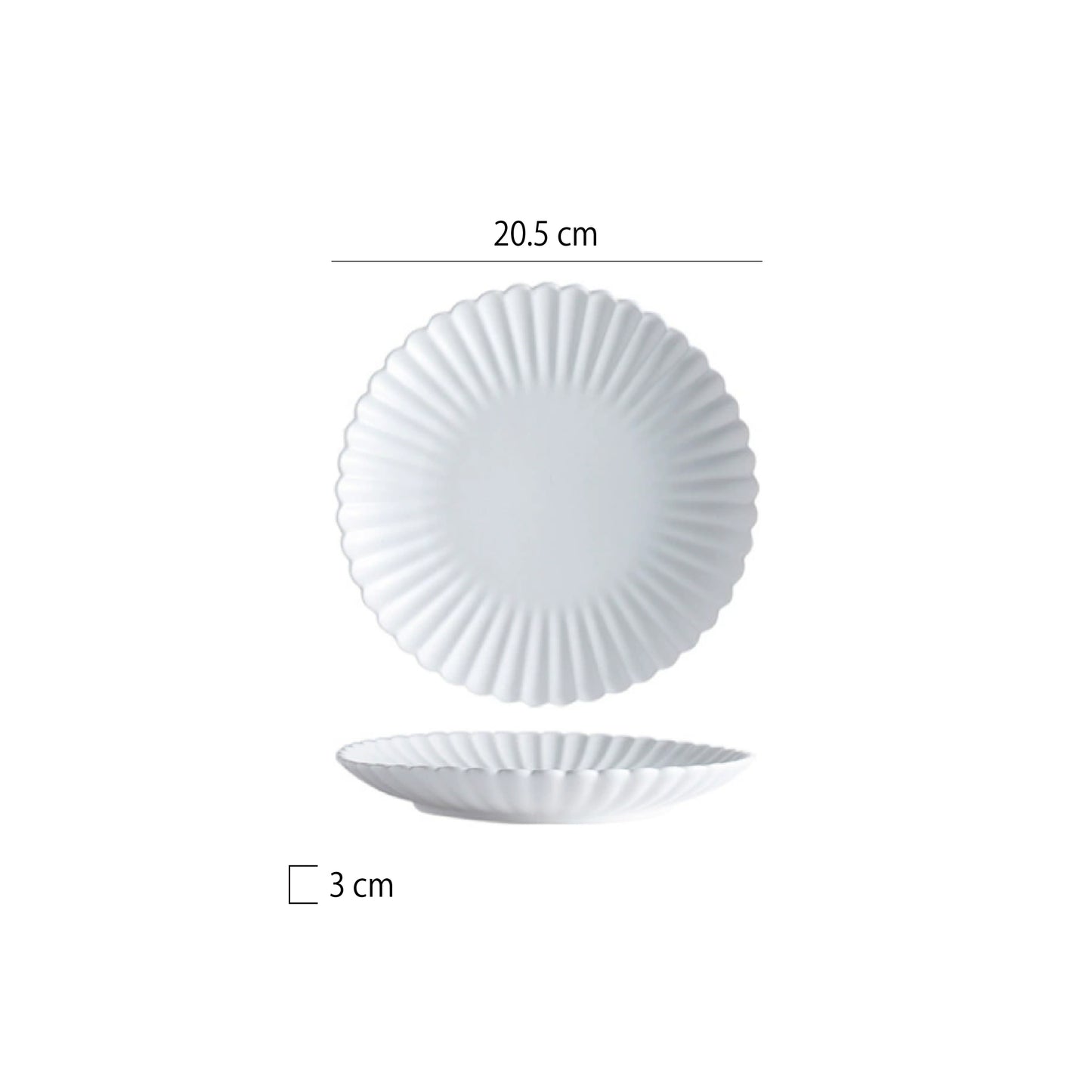 菊花型圓平盤 | 5色 | 直徑 15~25 cm 陶瓷 圓淺盤