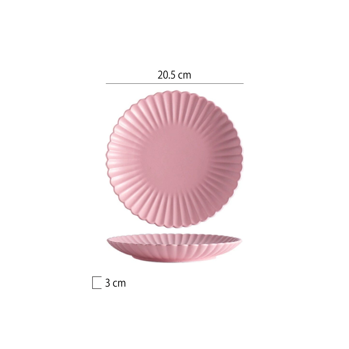 菊花型圓平盤 | 5色 | 直徑 15~25 cm 陶瓷 圓淺盤