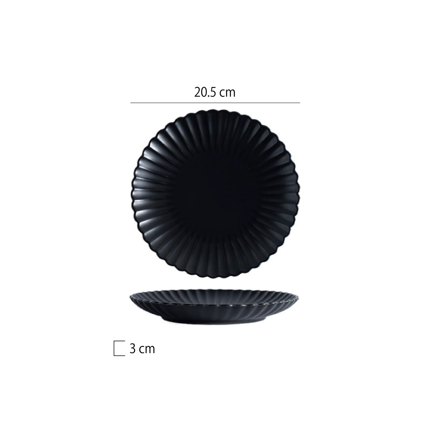 菊花型圓平盤 | 5色 | 直徑 15~25 cm 陶瓷 圓淺盤