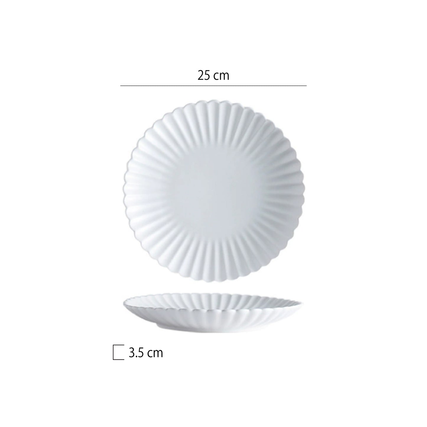 菊花型圓平盤 | 5色 | 直徑 15~25 cm 陶瓷 圓淺盤