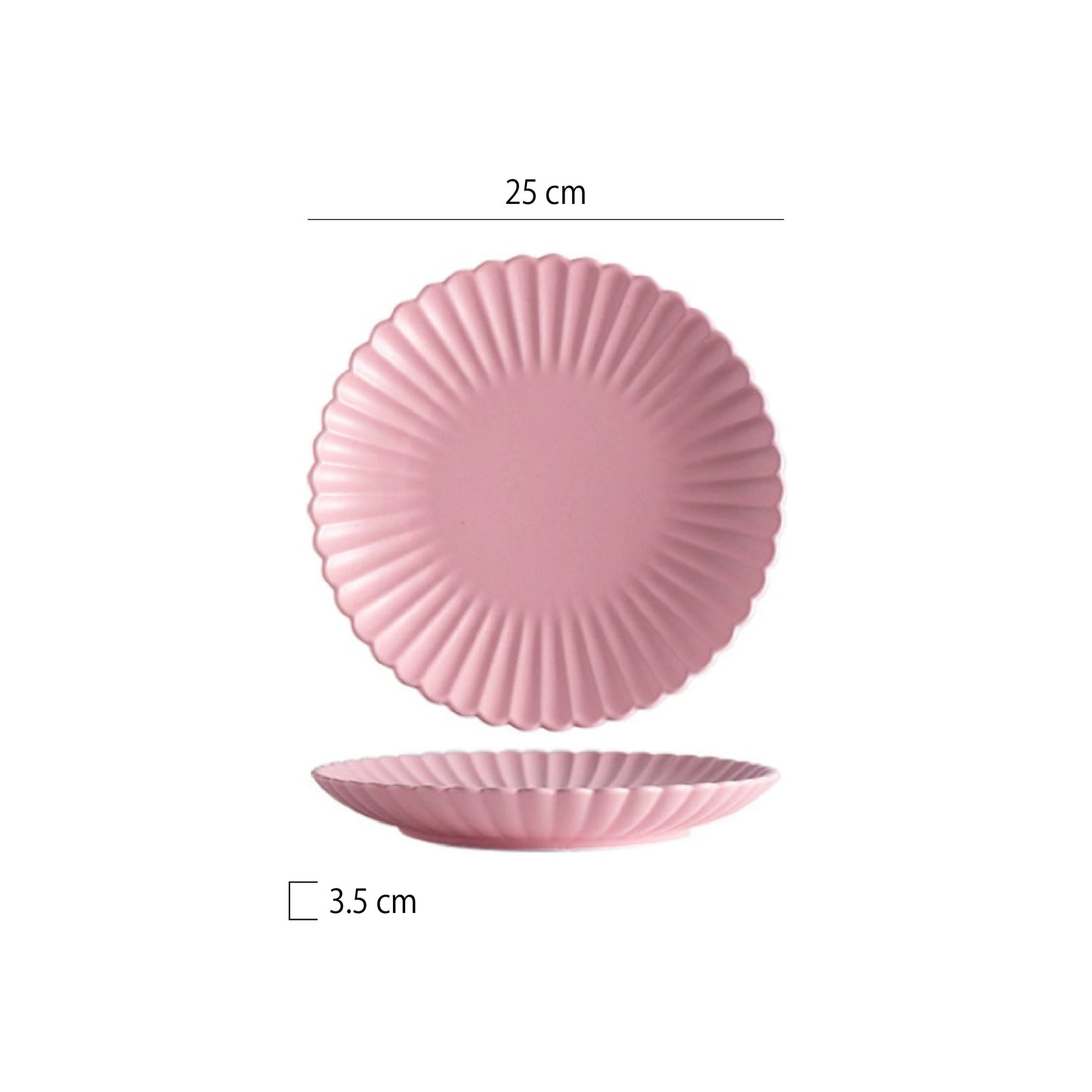 菊花型圓平盤 | 5色 | 直徑 15~25 cm 陶瓷 圓淺盤