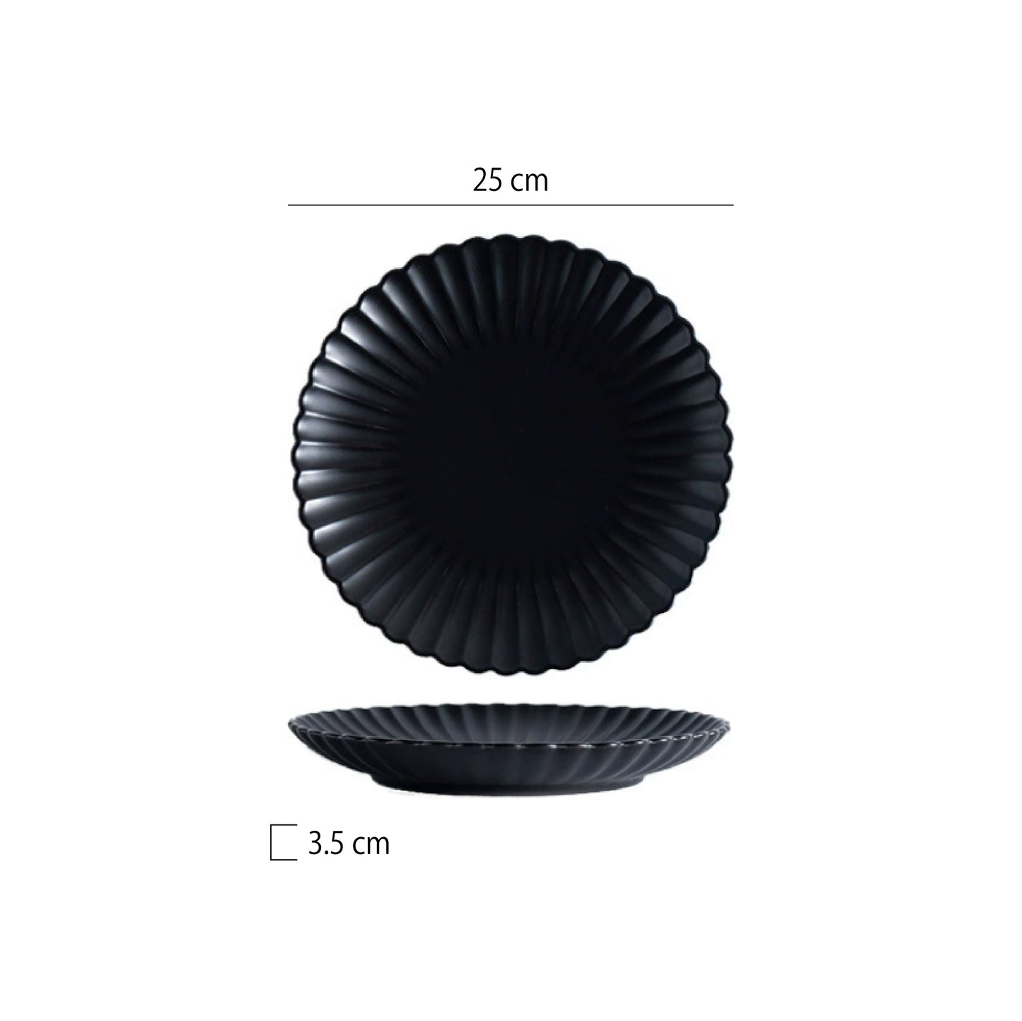 菊花型圓平盤 | 5色 | 直徑 15~25 cm 陶瓷 圓淺盤