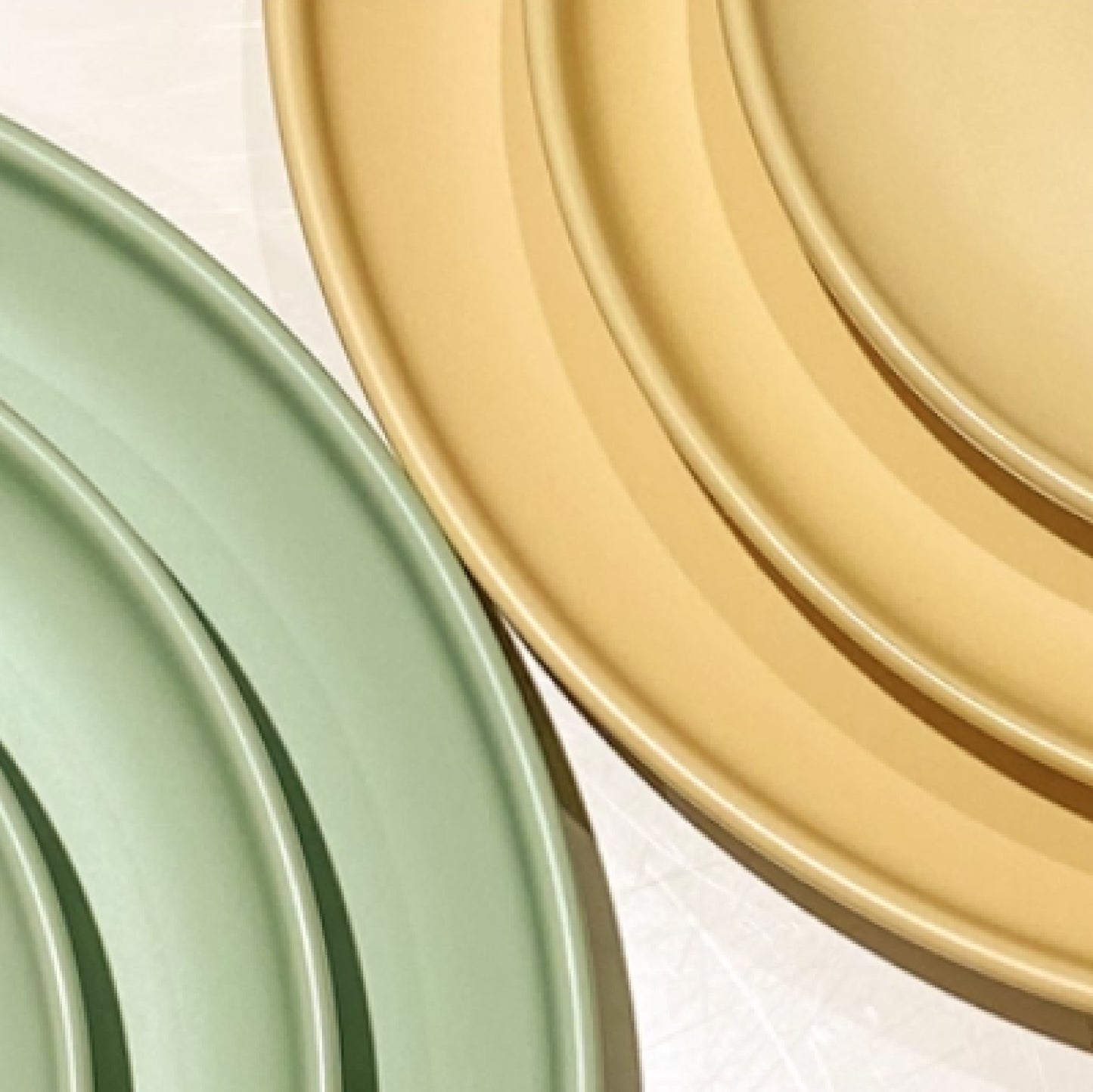 奶油糖果平盤 | 4色 | 直徑 15~25 cm 陶瓷 圓淺盤