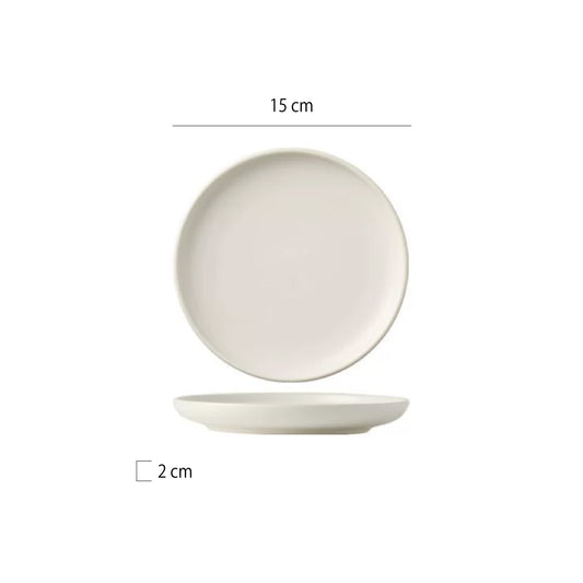 奶油糖果平盤 | 4色 | 直徑 15~25 cm 陶瓷 圓淺盤