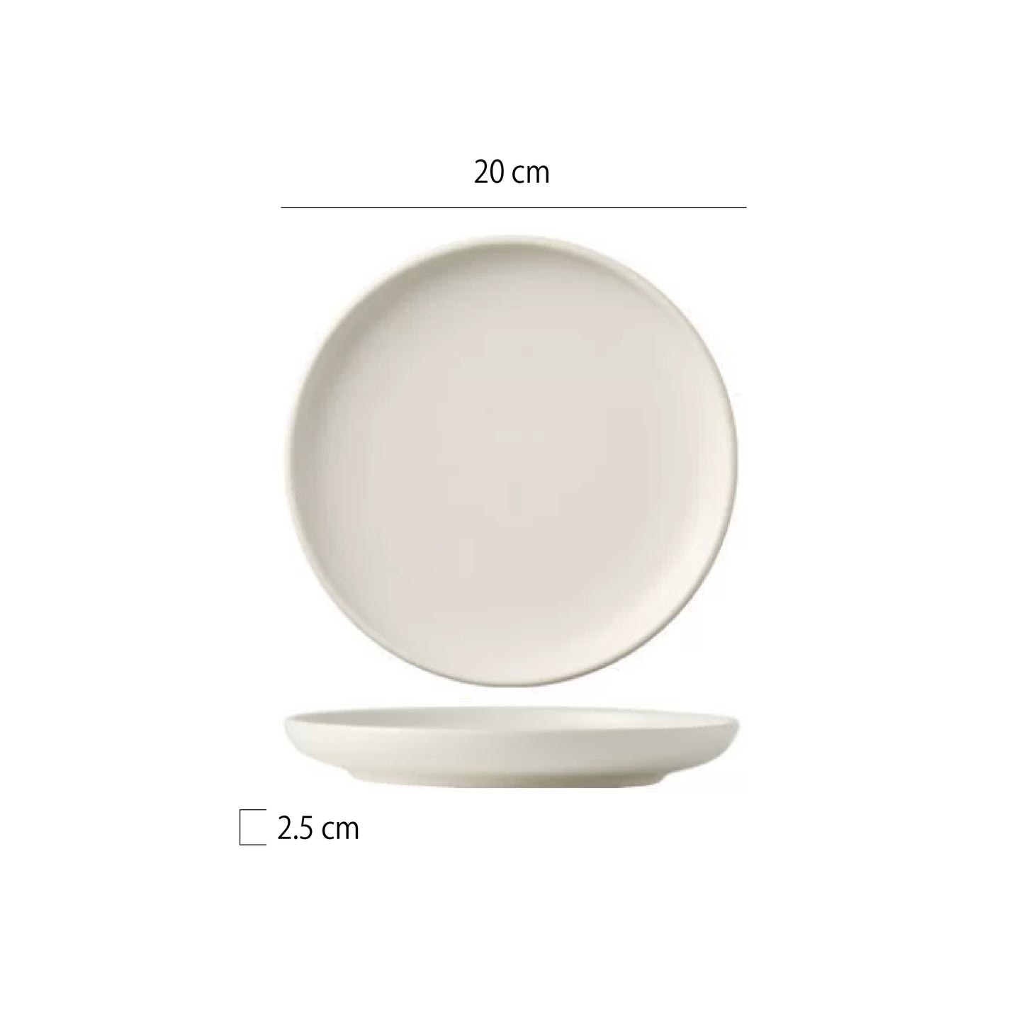 奶油糖果平盤 | 4色 | 直徑 15~25 cm 陶瓷 圓淺盤