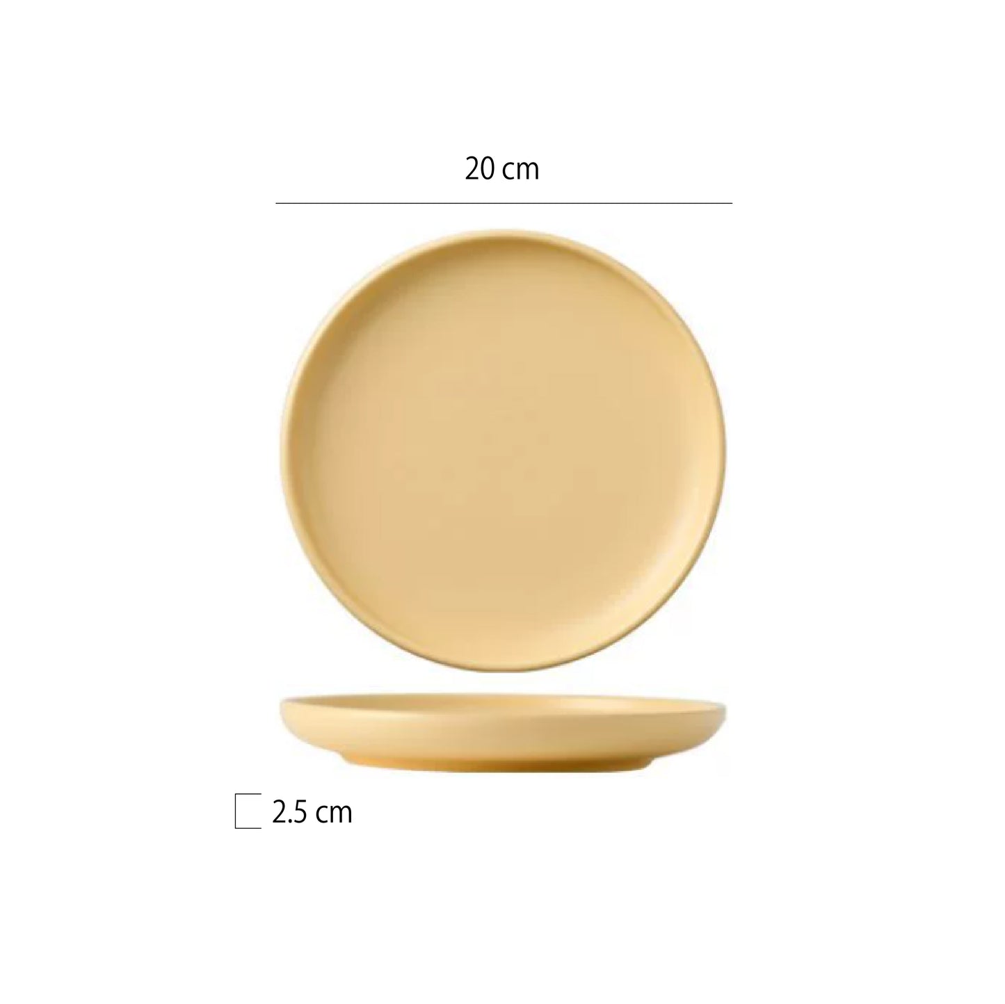 奶油糖果平盤 | 4色 | 直徑 15~25 cm 陶瓷 圓淺盤