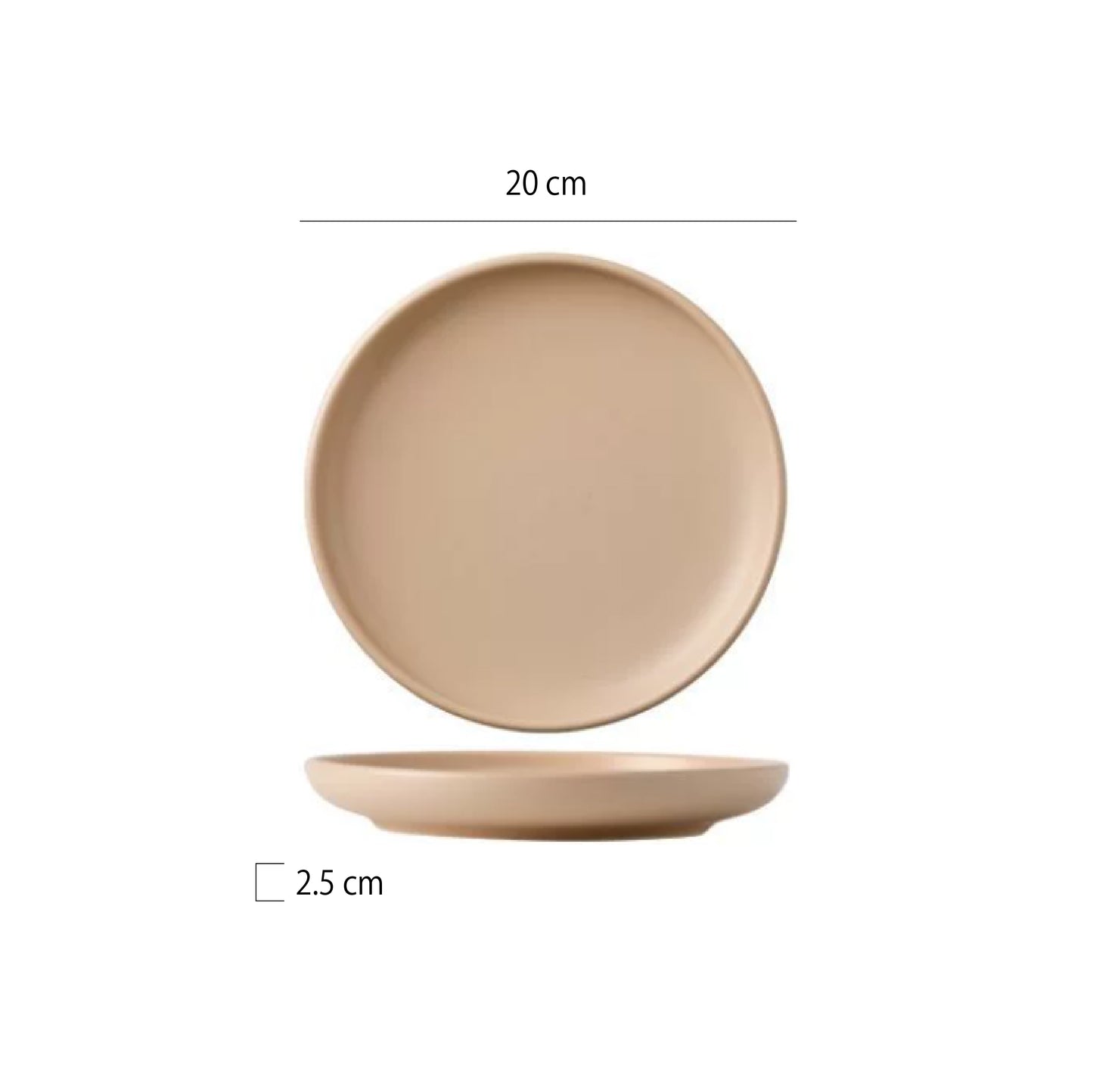 奶油糖果平盤 | 4色 | 直徑 15~25 cm 陶瓷 圓淺盤