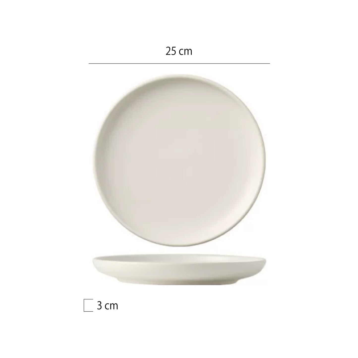 奶油糖果平盤 | 4色 | 直徑 15~25 cm 陶瓷 圓淺盤