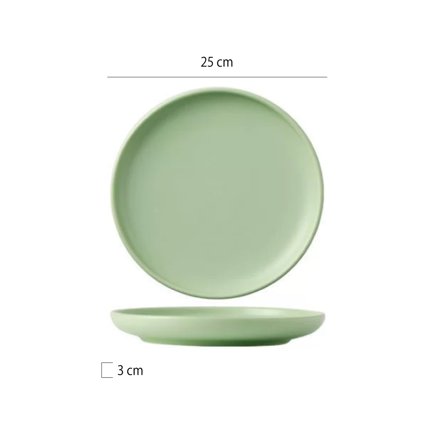 奶油糖果平盤 | 4色 | 直徑 15~25 cm 陶瓷 圓淺盤