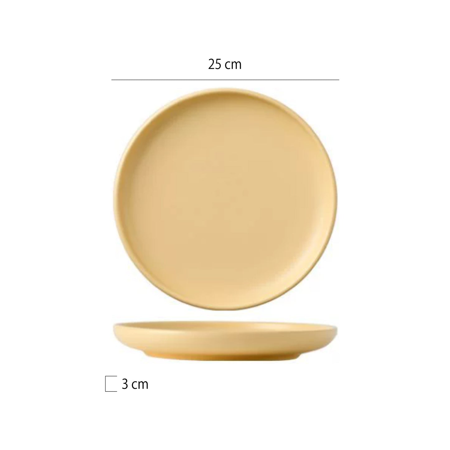 奶油糖果平盤 | 4色 | 直徑 15~25 cm 陶瓷 圓淺盤