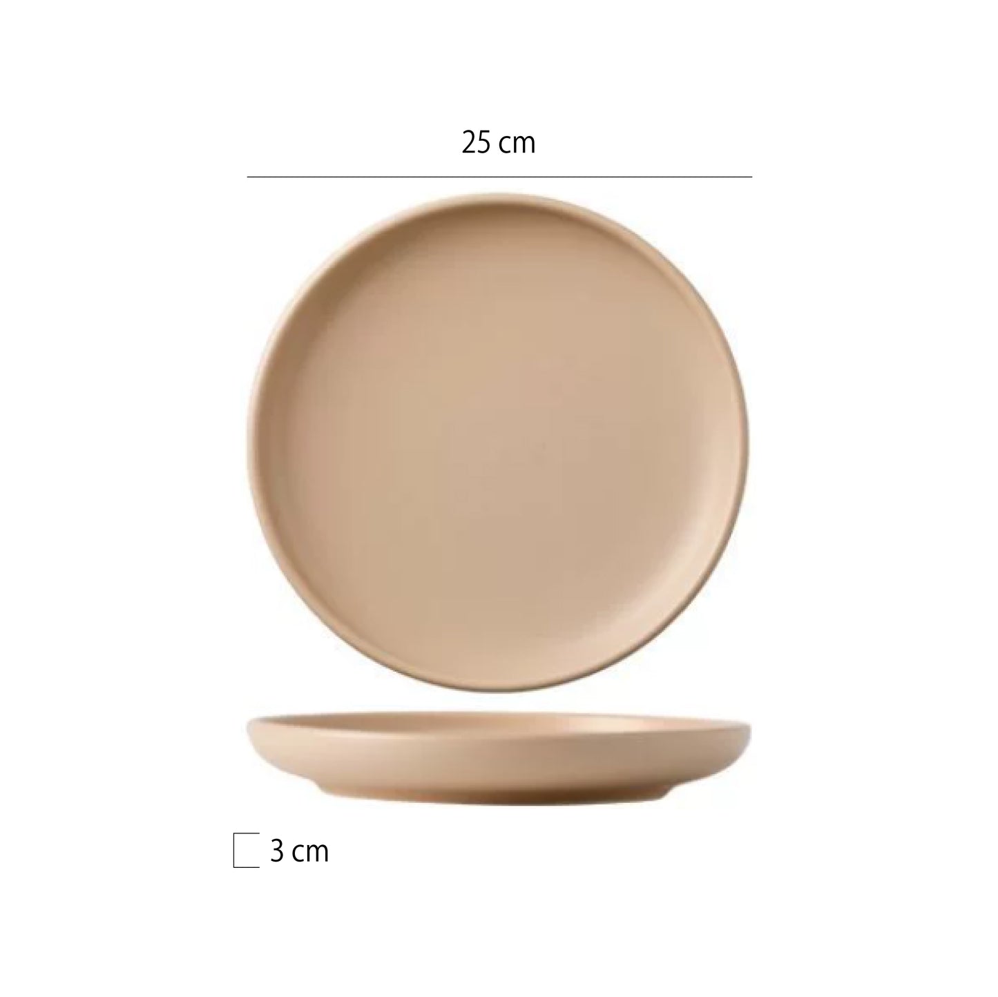 奶油糖果平盤 | 4色 | 直徑 15~25 cm 陶瓷 圓淺盤