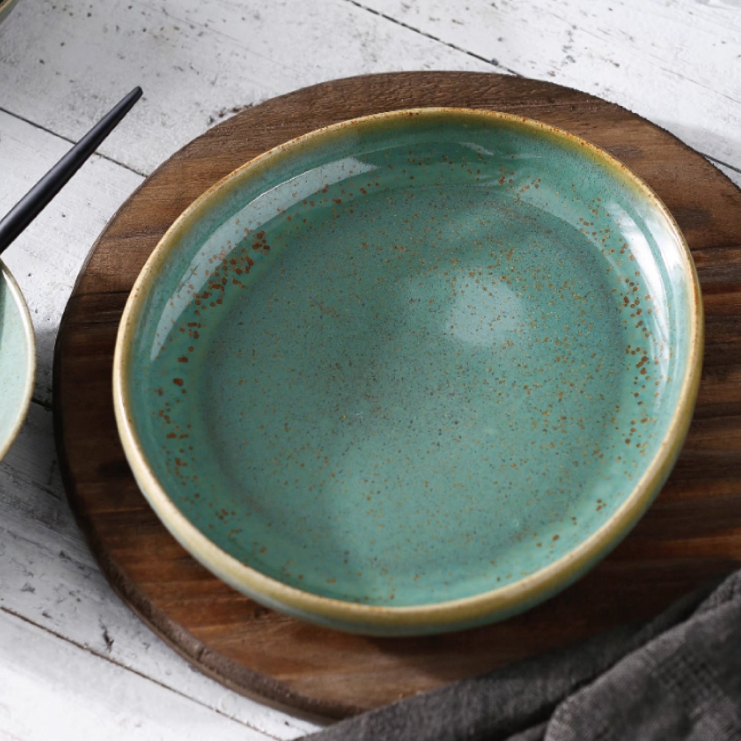 窯變釉異型深盤 | 墨綠 | 直徑 16.5~25.6 cm 陶瓷 圓深盤