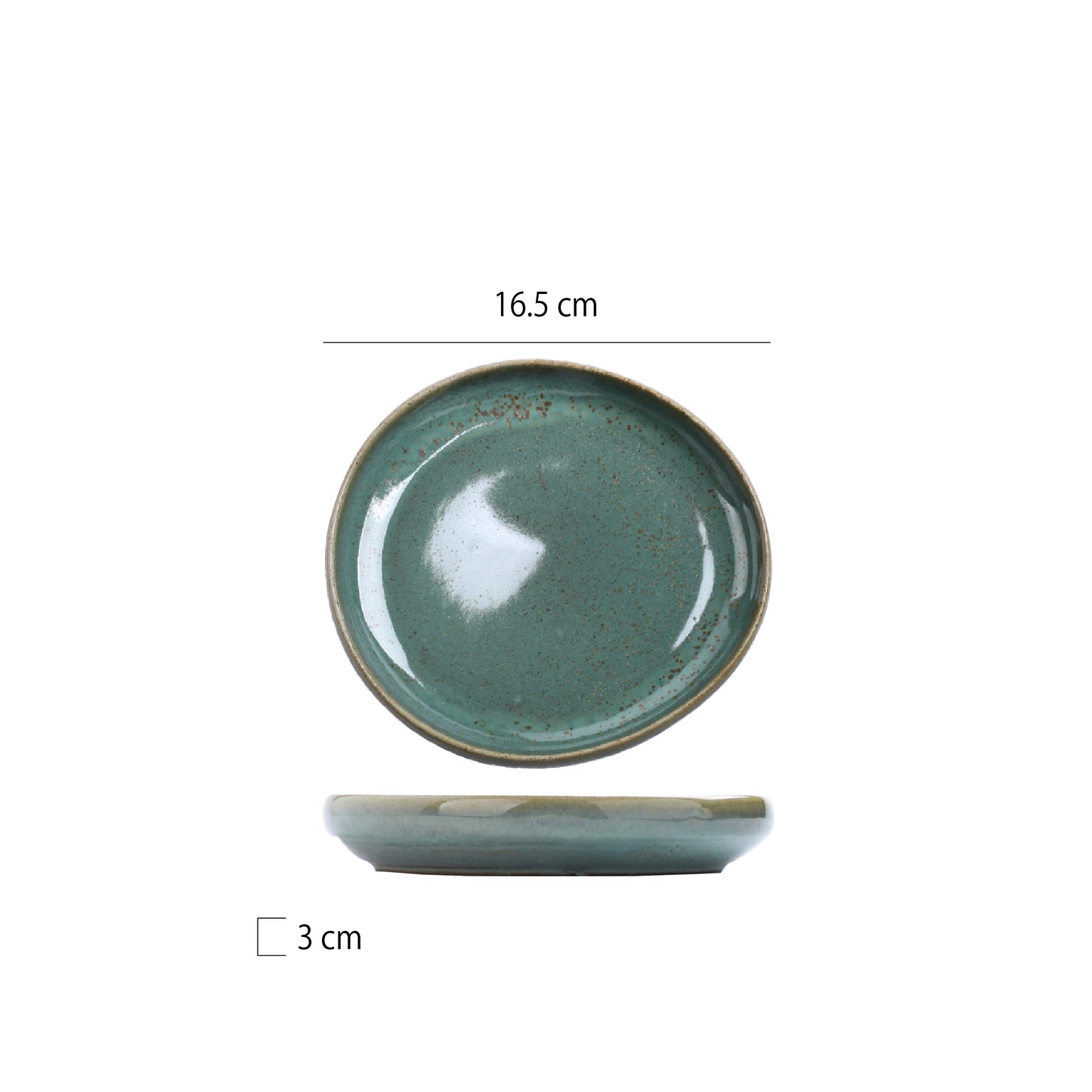 窯變釉異型深盤 | 墨綠 | 直徑 16.5~25.6 cm 陶瓷 圓深盤