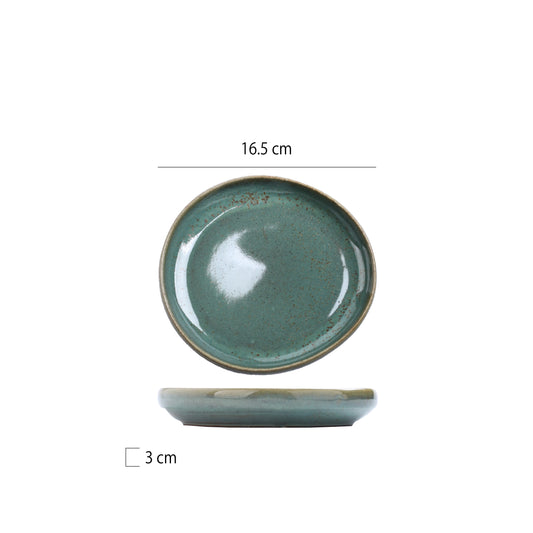 窯變釉異型深盤 | 湖綠 | 直徑 16.5~25.6 cm 陶瓷 異型盤