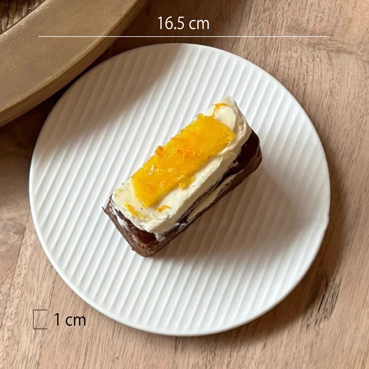 陶瓷點心碟 | 日式庭園枯山水 | 直徑 16 cm 陶瓷 圓淺盤