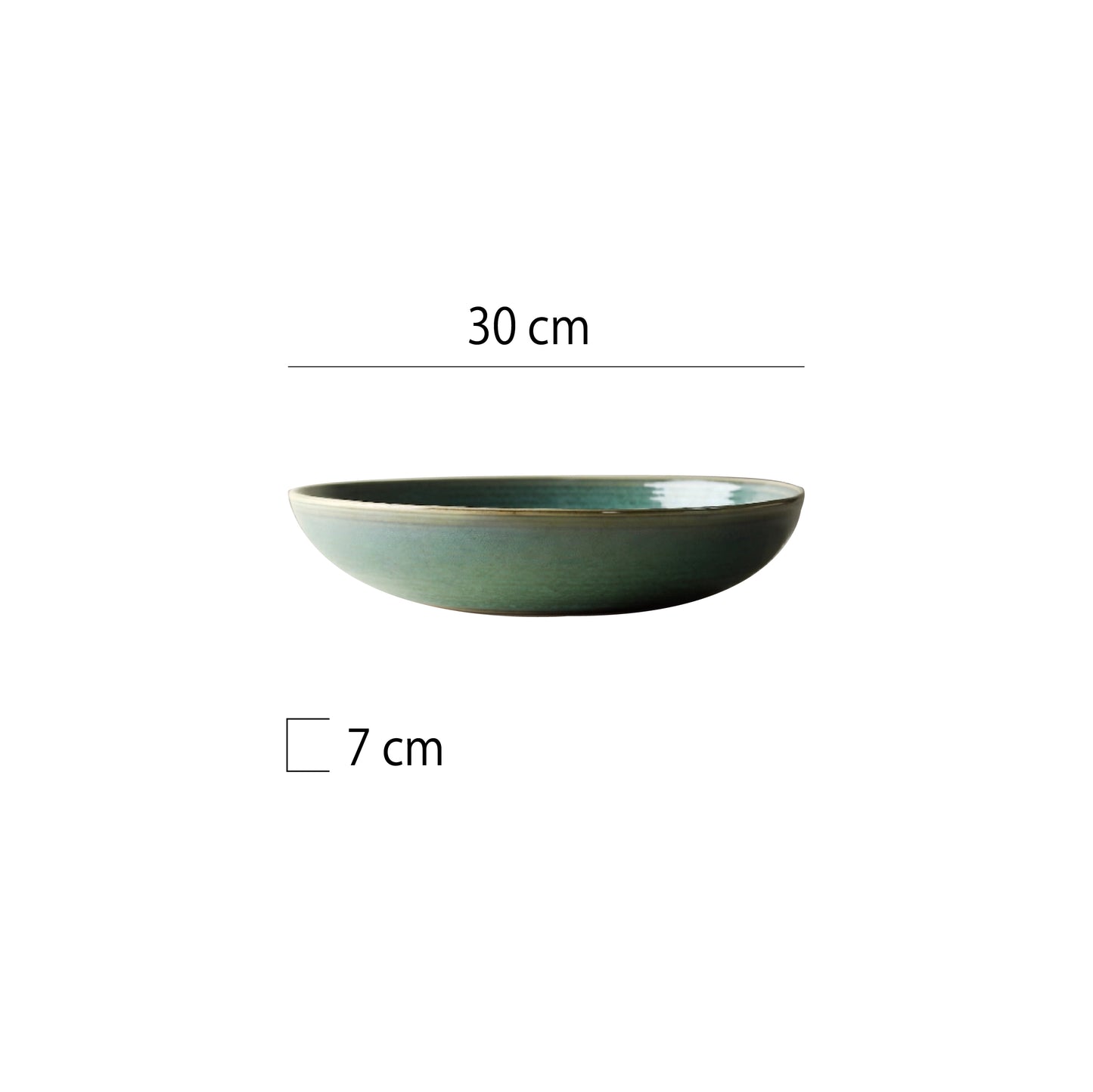 粗陶窯變圓深盤 | 4色 | 直徑 30 cm 陶瓷 圓深盤