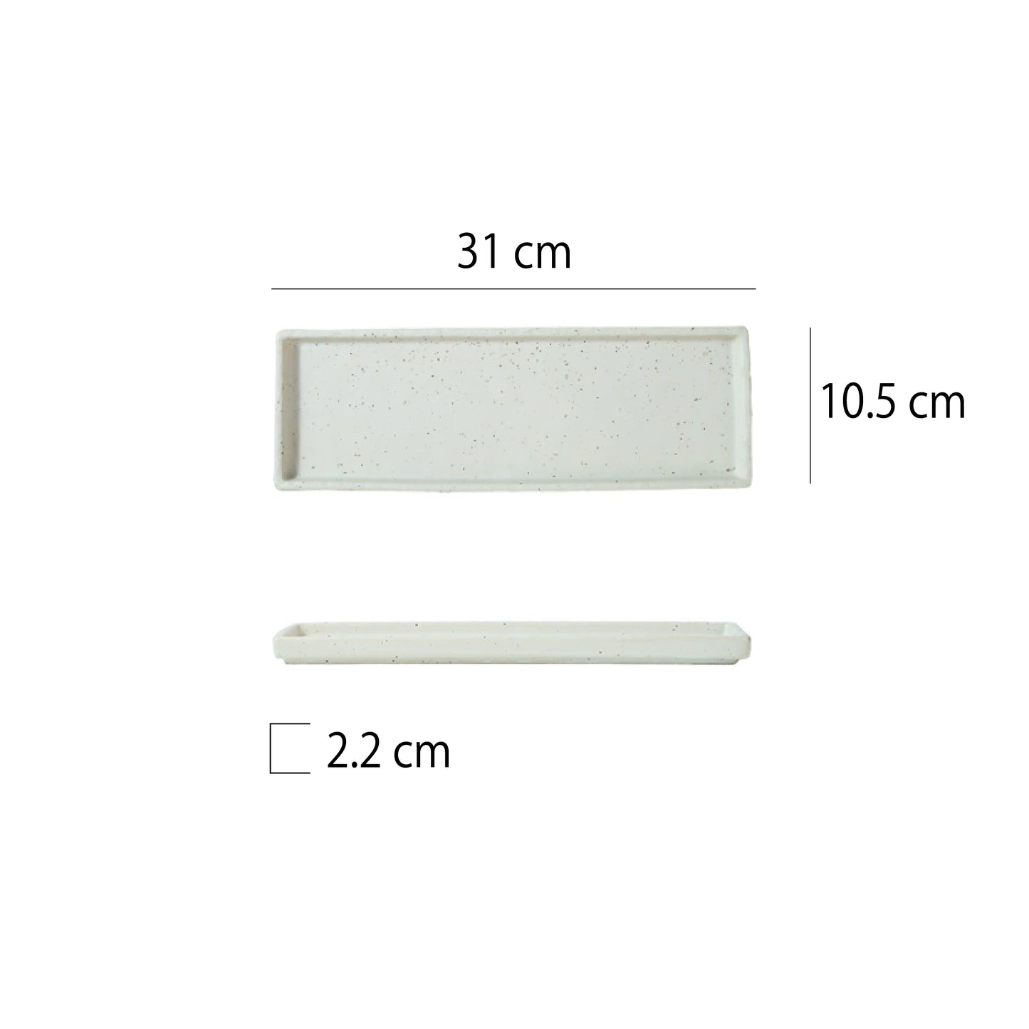 日式立邊長方正角盤 | 9色 | 長 31~36 cm 陶瓷 長方盤