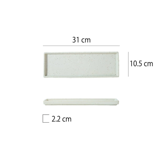 日式立邊長方正角盤 | 9色 | 長 31~36 cm 陶瓷 長方盤