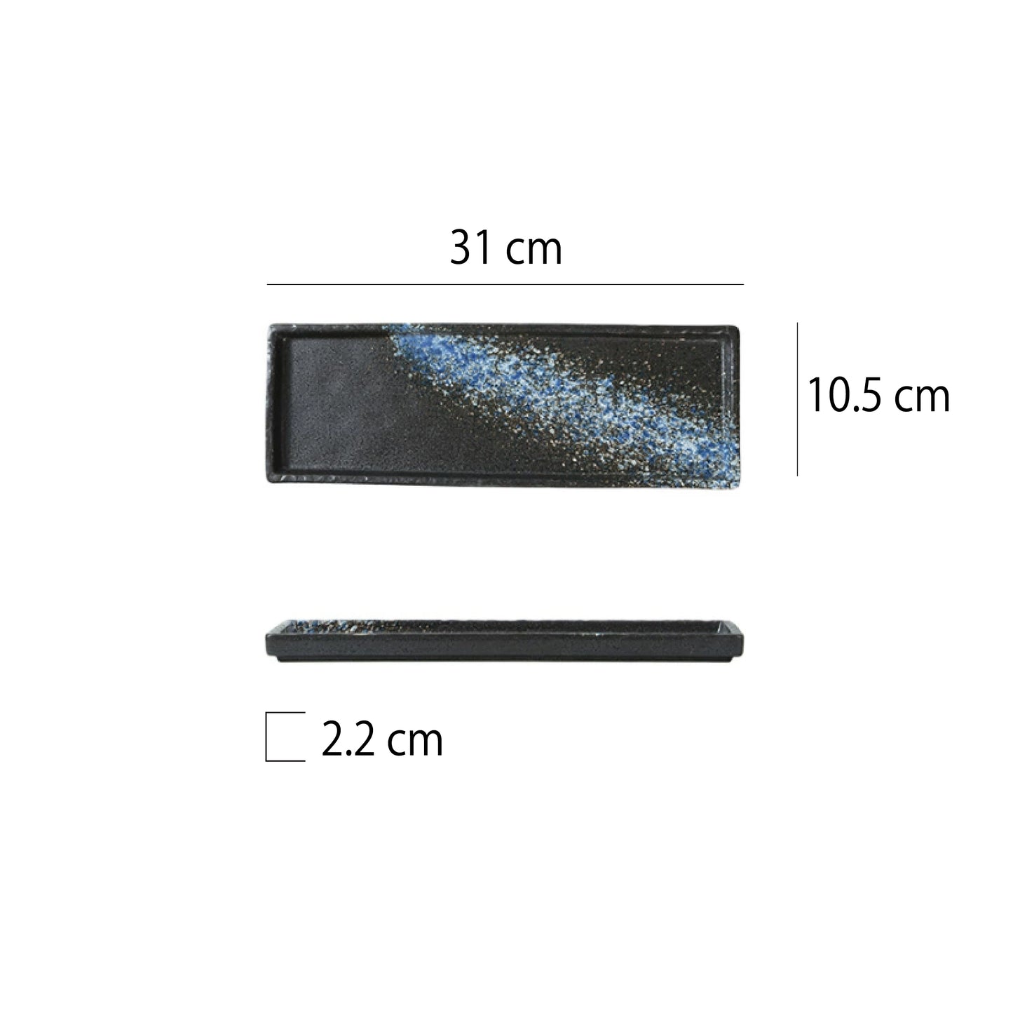 日式立邊長方正角盤 | 9色 | 長 31~36 cm 陶瓷 長方盤