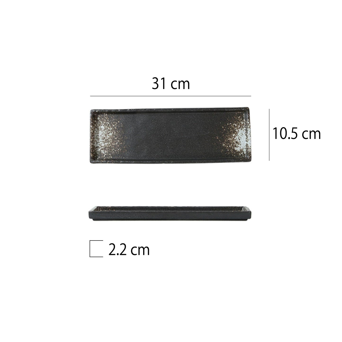 日式立邊長方正角盤 | 9色 | 長 31~36 cm 陶瓷 長方盤