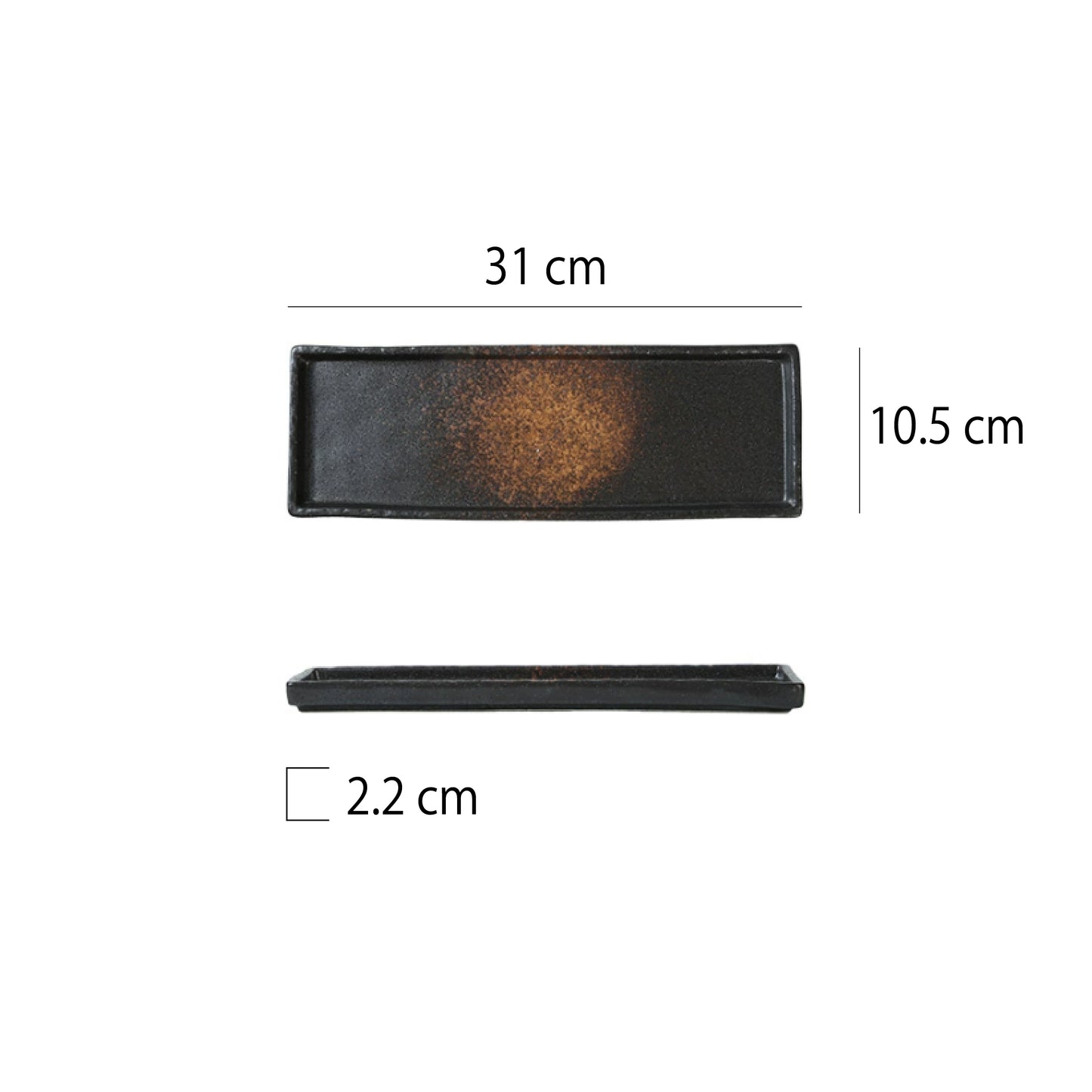 日式立邊長方正角盤 | 9色 | 長 31~36 cm 陶瓷 長方盤