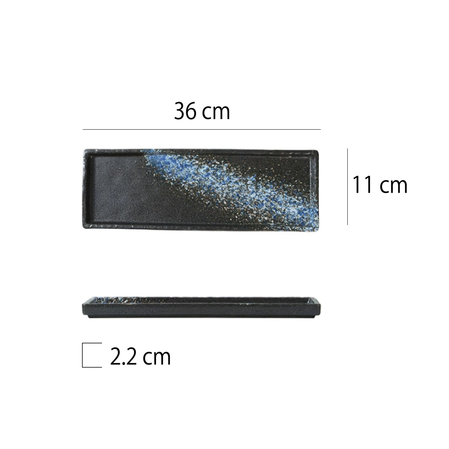 日式立邊長方正角盤 | 9色 | 長 31~36 cm 陶瓷 長方盤