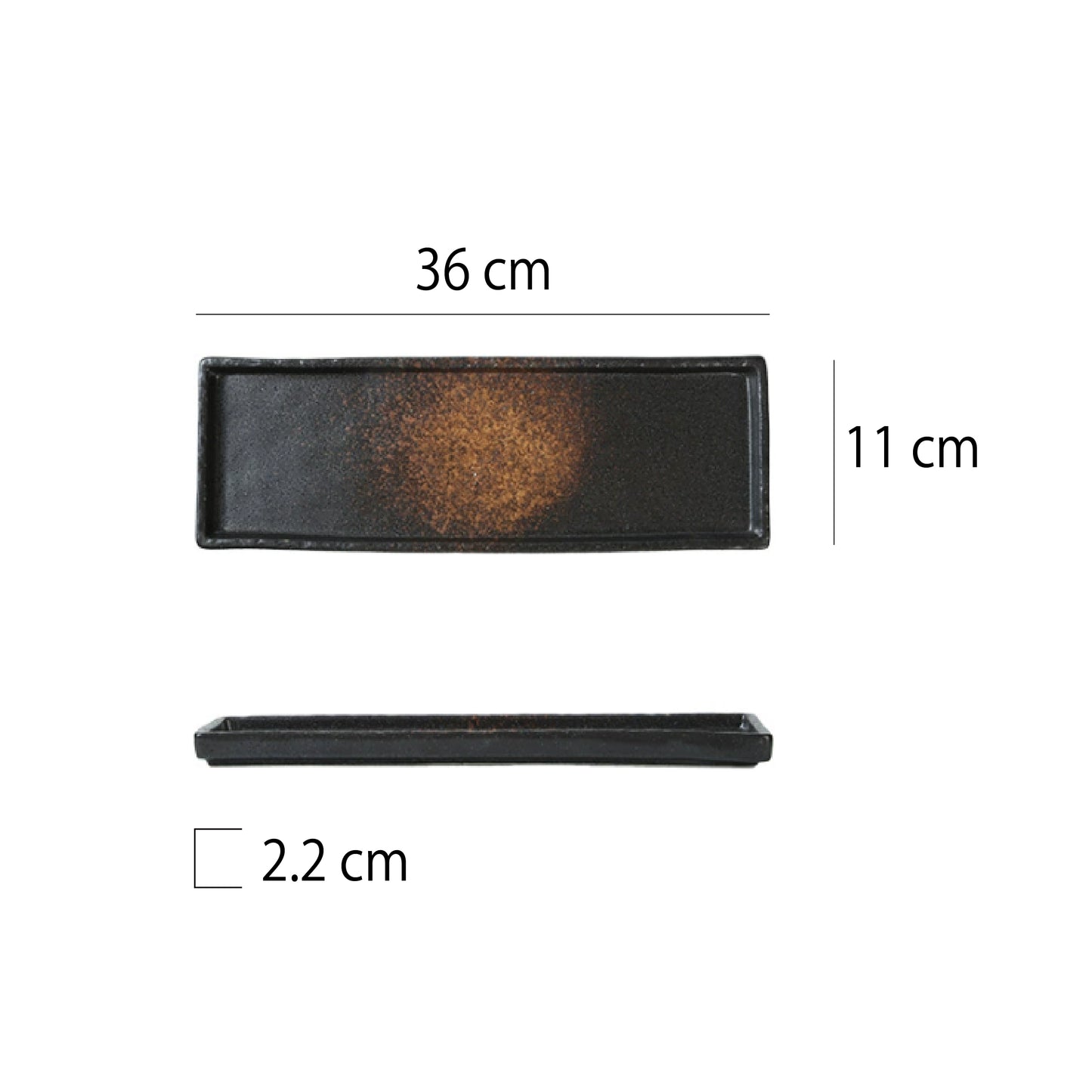 日式立邊長方正角盤 | 9色 | 長 31~36 cm 陶瓷 長方盤