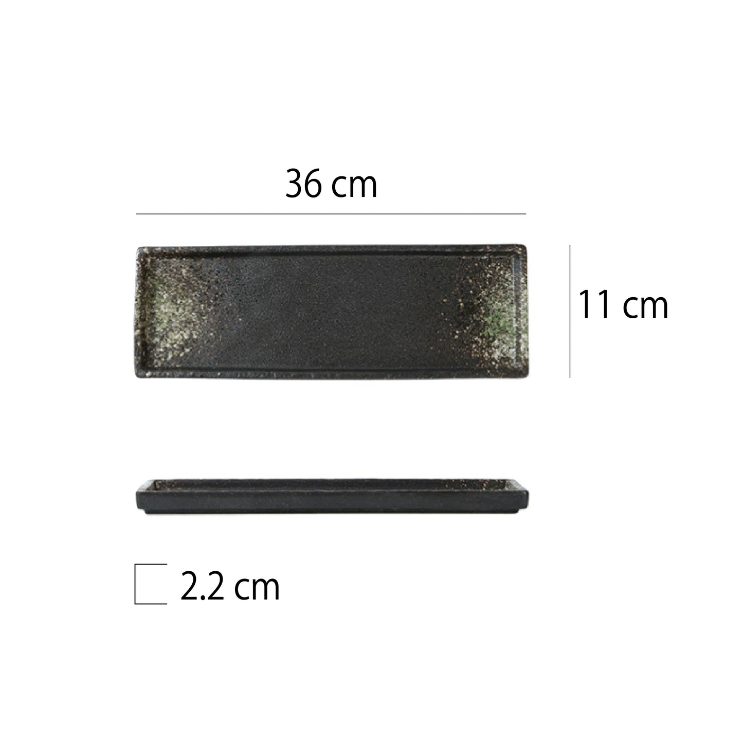 日式立邊長方正角盤 | 9色 | 長 31~36 cm 陶瓷 長方盤