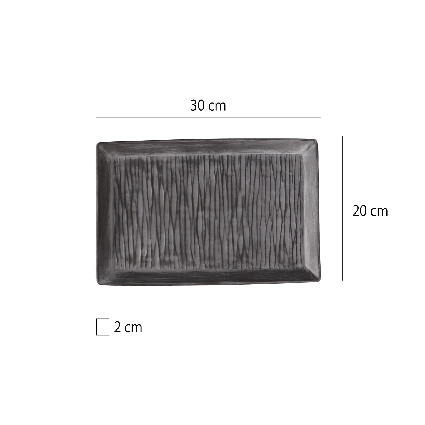 陶瓷樹紋長方淺盤 | 深灰 | 長 25.5~34 cm 陶瓷 長方淺盤