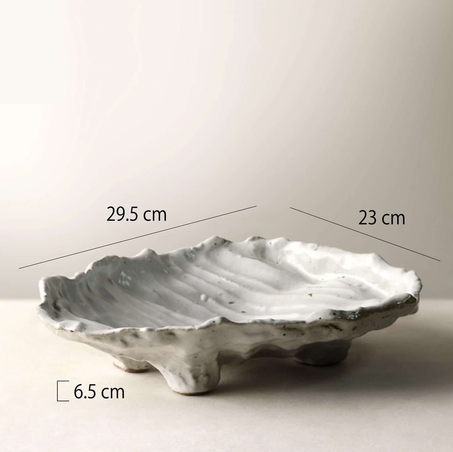 11吋陶瓷帶腳自然岩石造型盤 | 3色 | 長 29.5 cm 陶瓷 異型淺盤