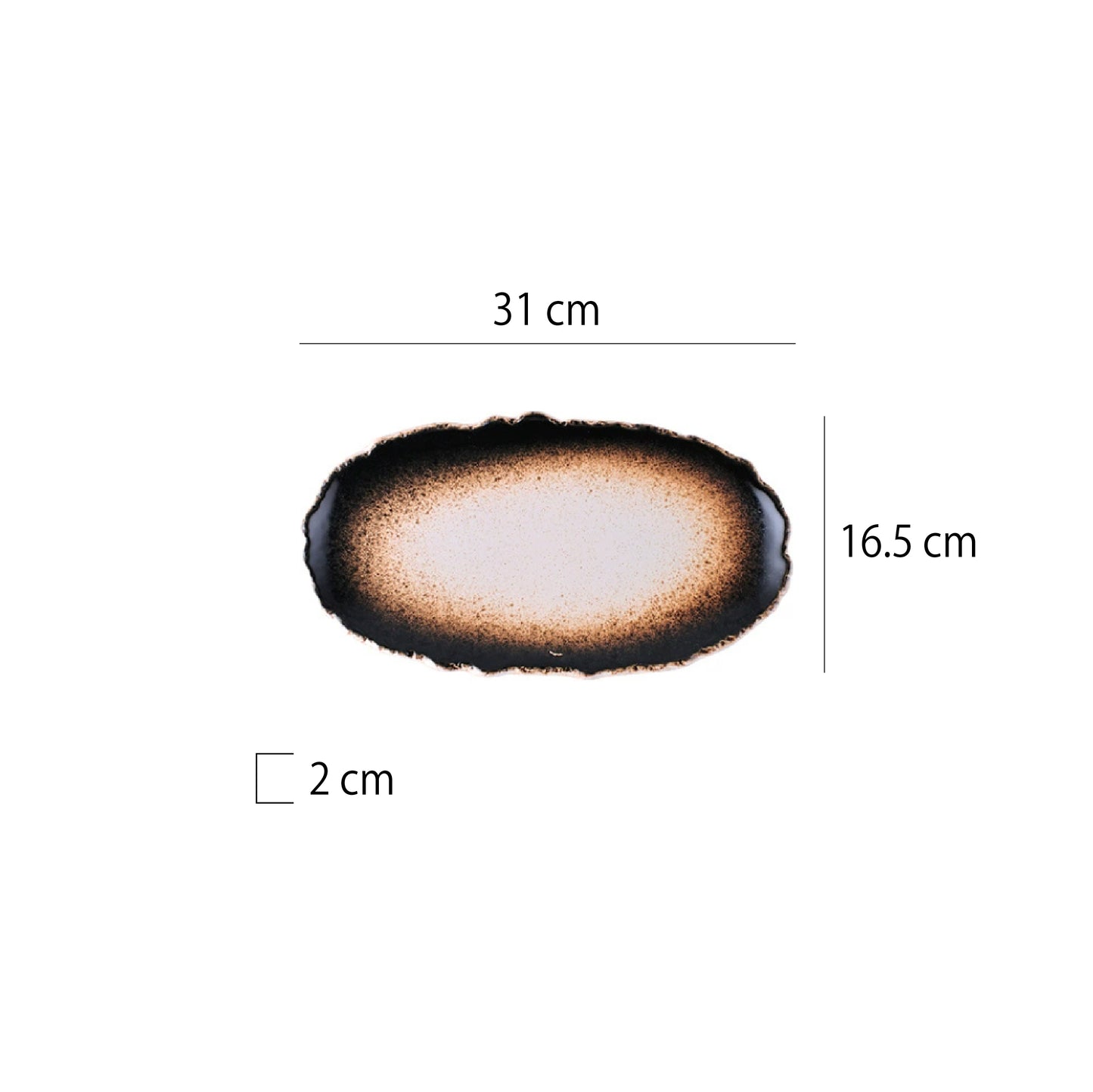 陶瓷不規則橢圓淺盤 | 5色 | 長 25.5~36 cm 陶瓷 橢圓淺盤