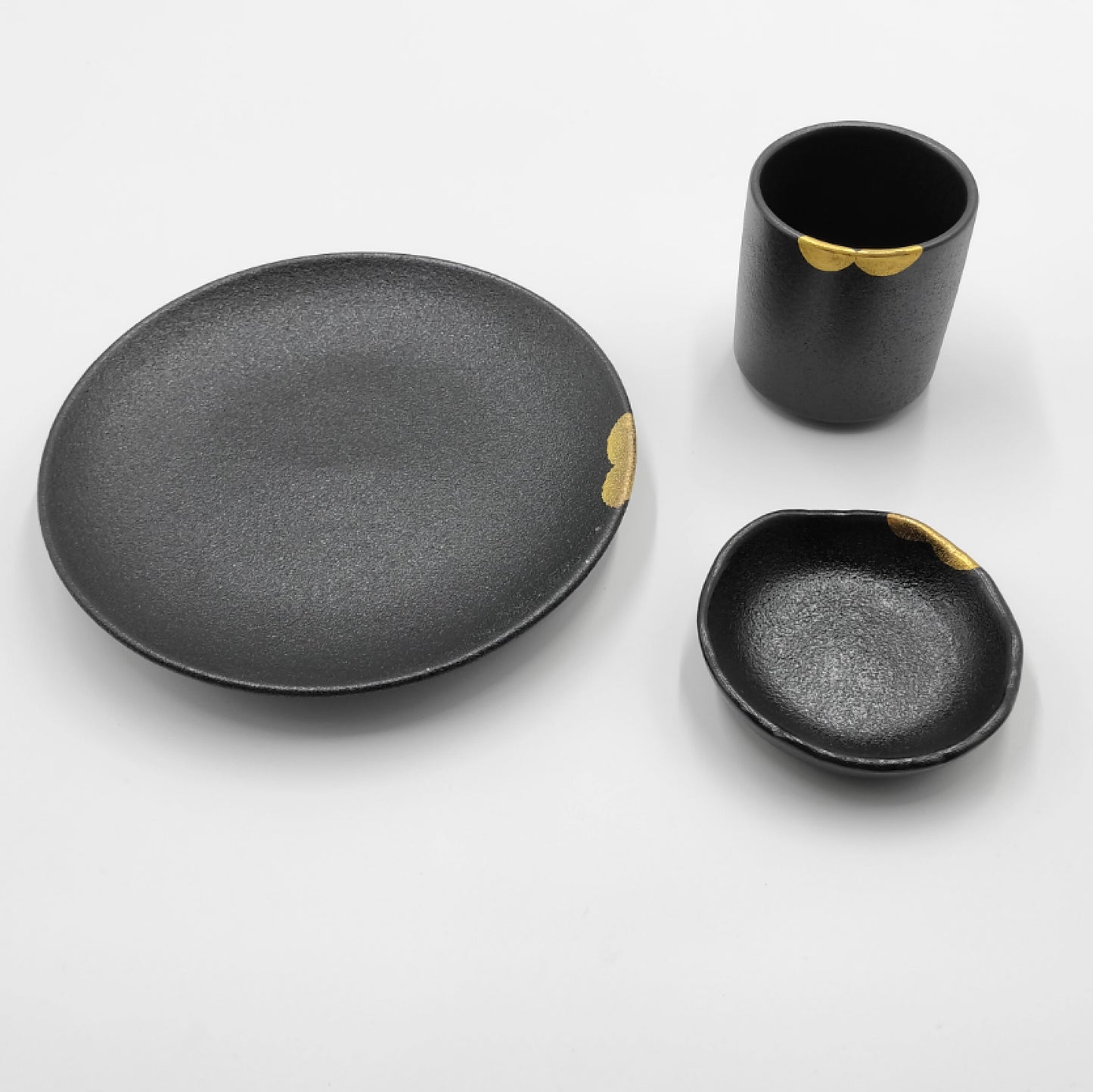 3.5吋點金味碟 | 黑金 | 直徑 9 cm 陶瓷 碟
