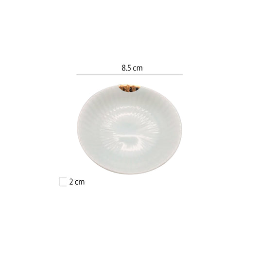 3.5吋點金白味碟 | 青白 | 直徑 8.5 cm 陶瓷 碟
