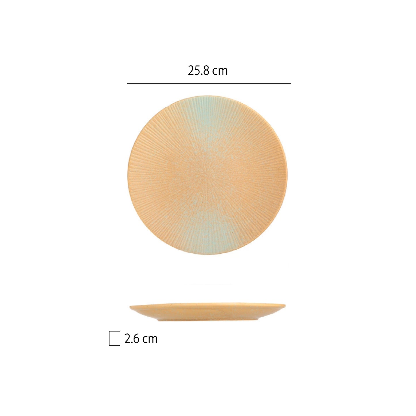 10吋沐光陶瓷圓平盤 | 2款 | 直徑 25.8~26 cm 陶瓷 圓盤