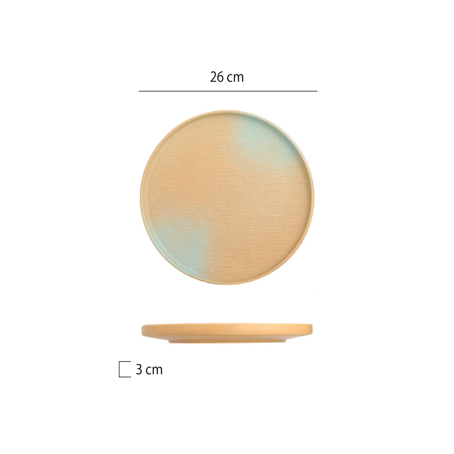 10吋沐光陶瓷圓平盤 | 2款 | 直徑 25.8~26 cm 陶瓷 圓盤