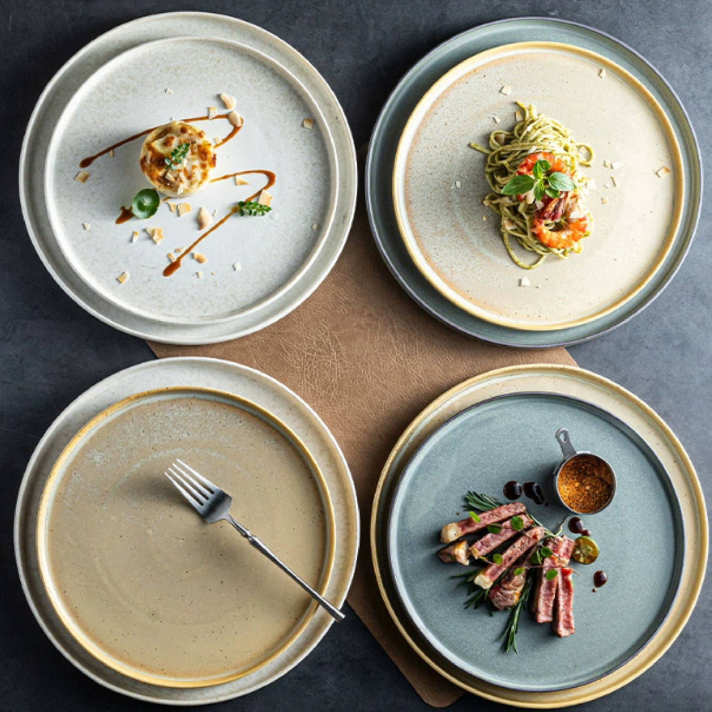 窯變立邊圓盤 | 3色 | 直徑 20.5~31.5 cm 陶瓷 立邊圓盤