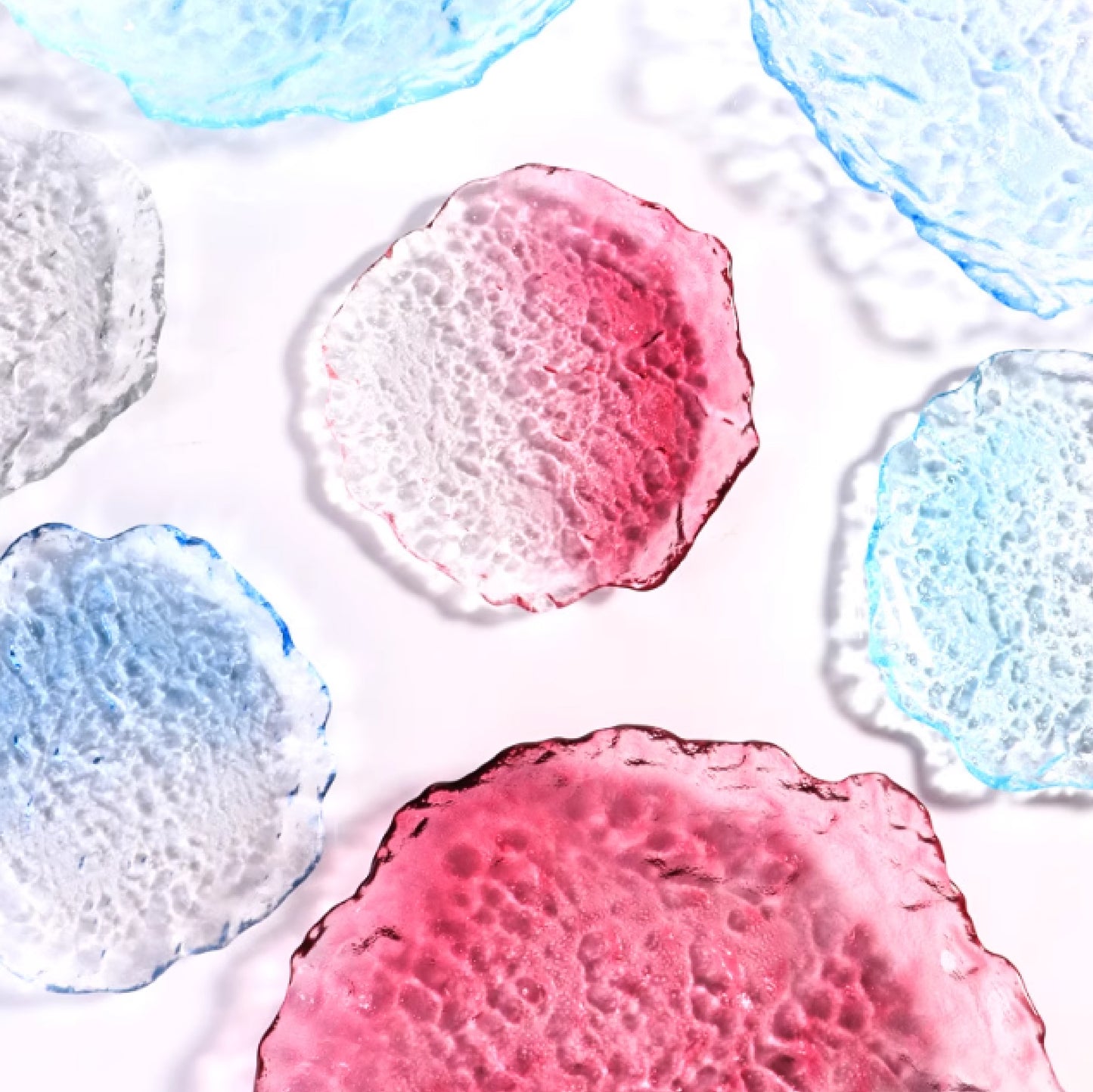 冰漾玻璃平盤 | 4色 | 直徑24 cm 玻璃 不規則盤