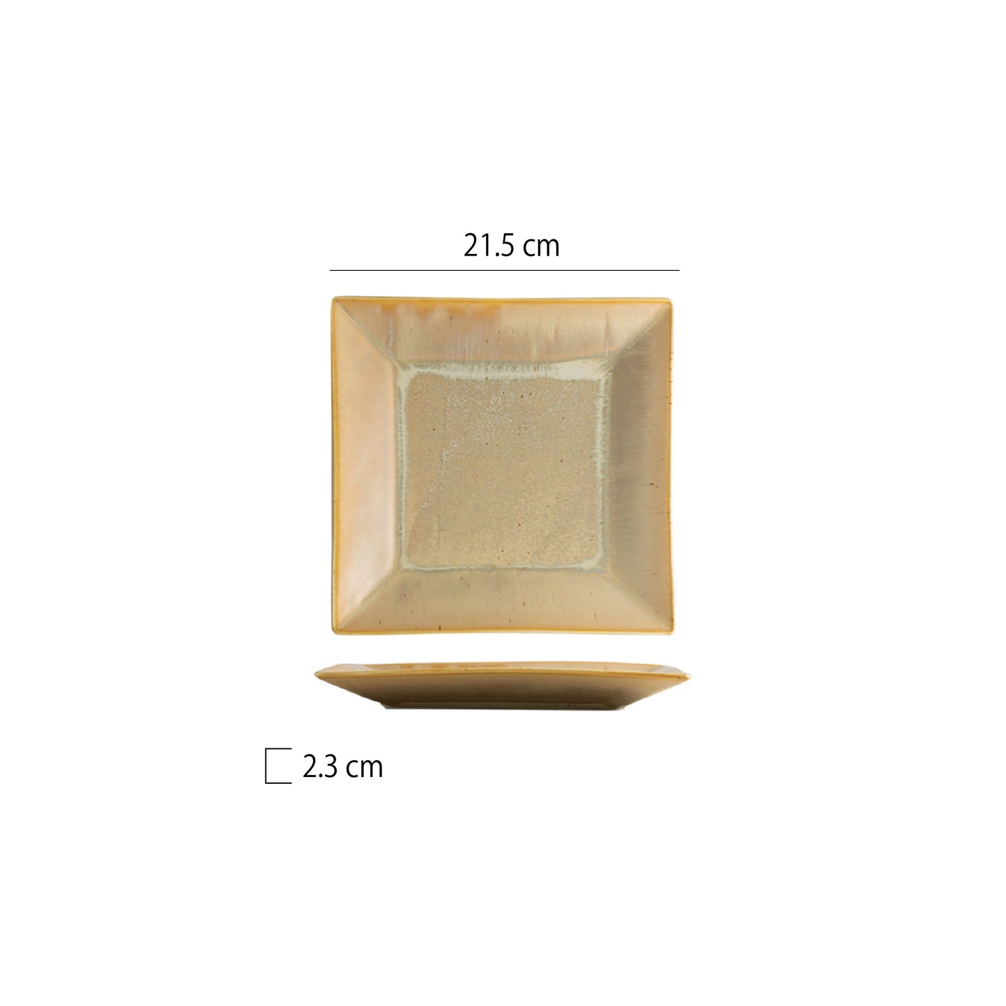 窯變翹邊四方盤 | 3色 | 長 21.5~26.2 cm 陶瓷 正方盤