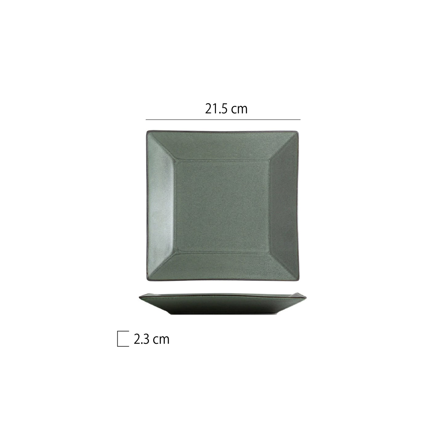 窯變翹邊四方盤 | 3色 | 長 21.5~26.2 cm 陶瓷 正方盤