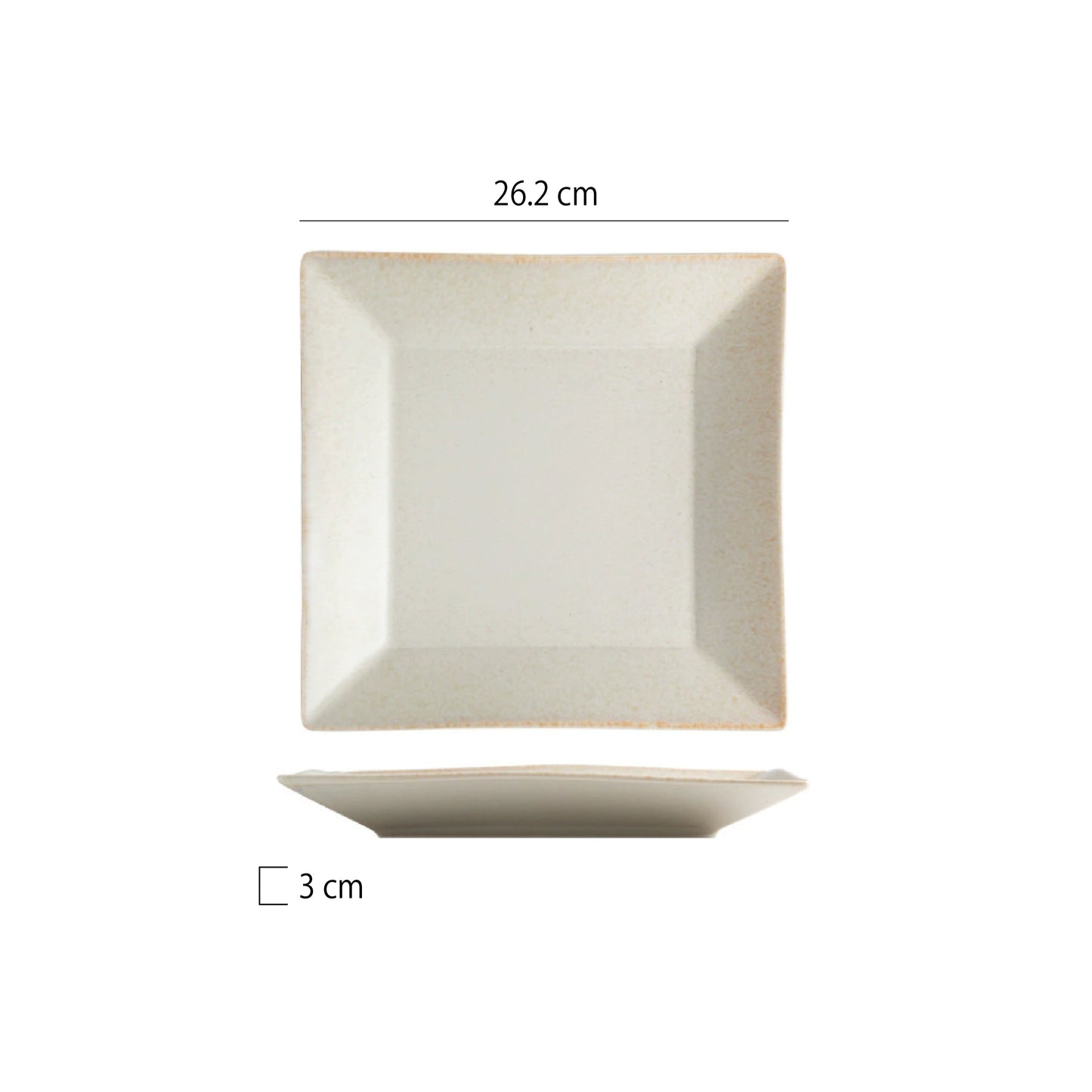 窯變翹邊四方盤 | 3色 | 長 21.5~26.2 cm 陶瓷 正方盤