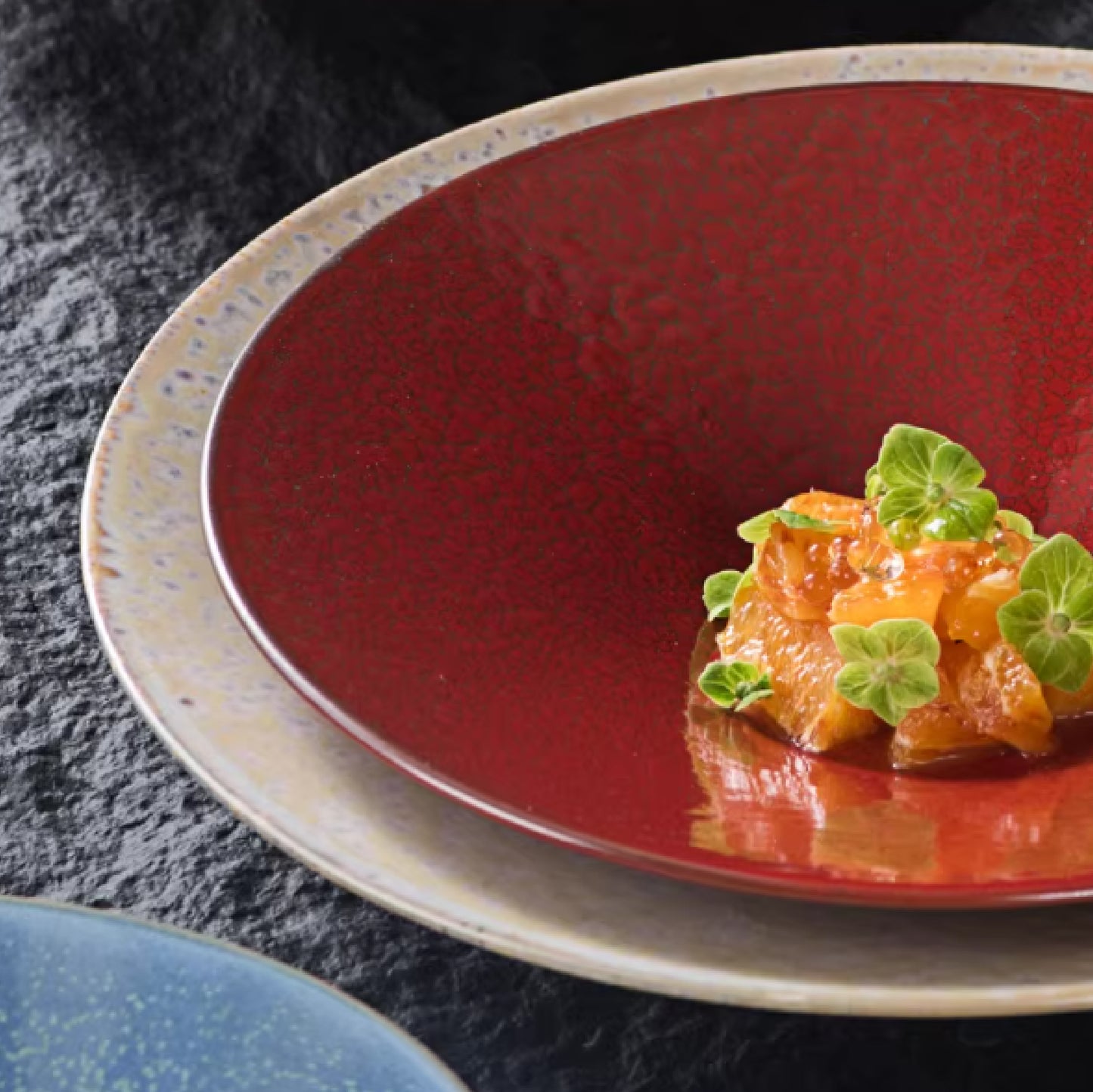 窯變斗笠圓盤 | 4色 | 直徑 20~28 cm 陶瓷 錐型圓深盤