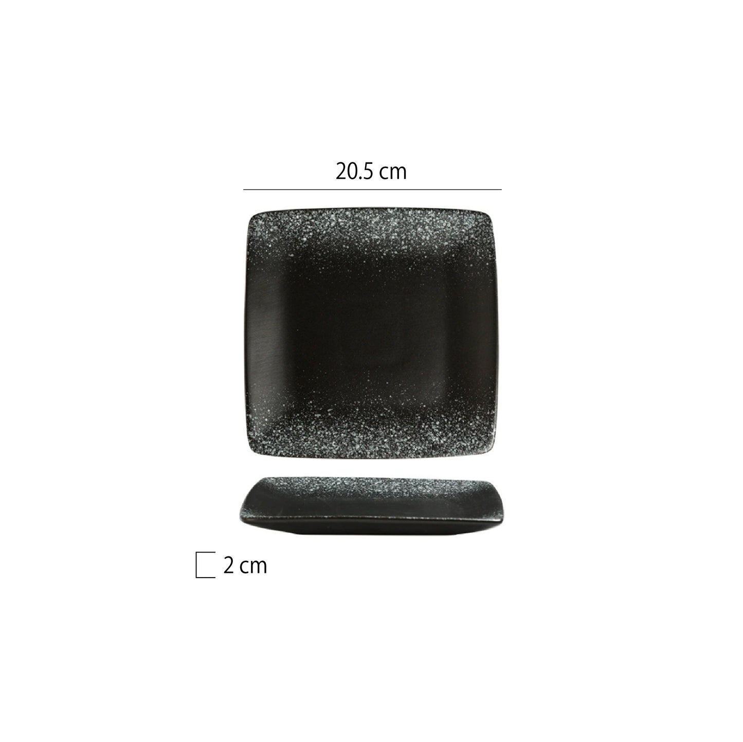 日式摺邊圓角正方盤 | 7色 | 長 20.5~27.5 cm 陶瓷 正方盤