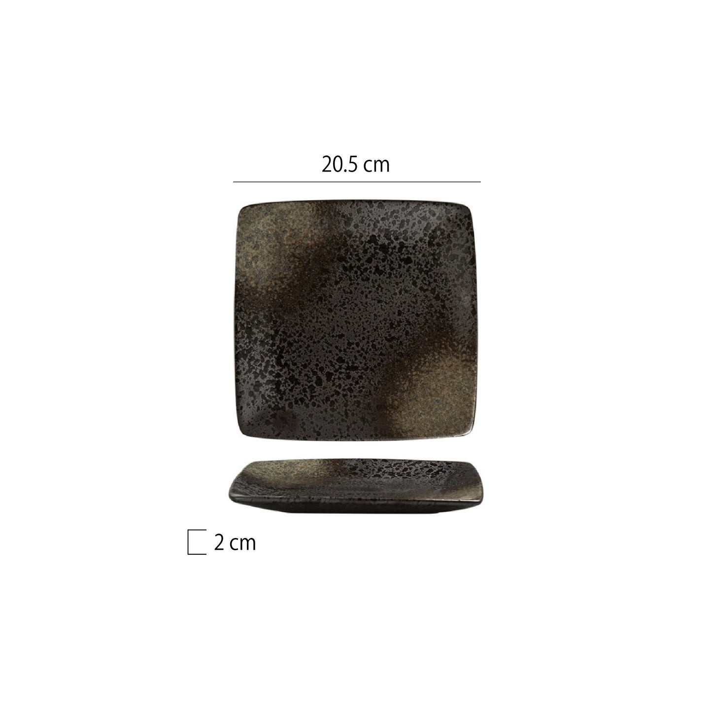 日式摺邊圓角正方盤 | 7色 | 長 20.5~27.5 cm 陶瓷 正方盤