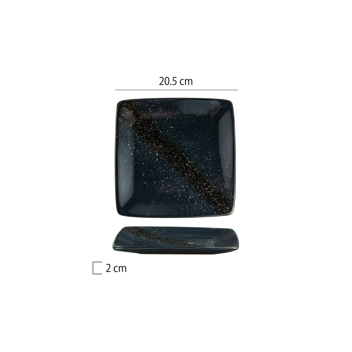 日式摺邊圓角正方盤 | 7色 | 長 20.5~27.5 cm 陶瓷 正方盤