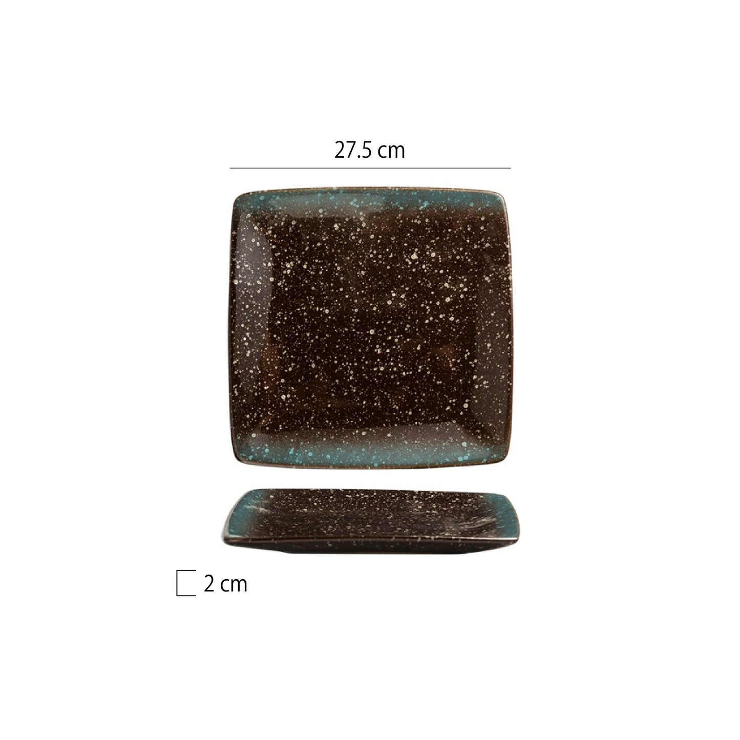 日式摺邊圓角正方盤 | 7色 | 長 20.5~27.5 cm 陶瓷 正方盤